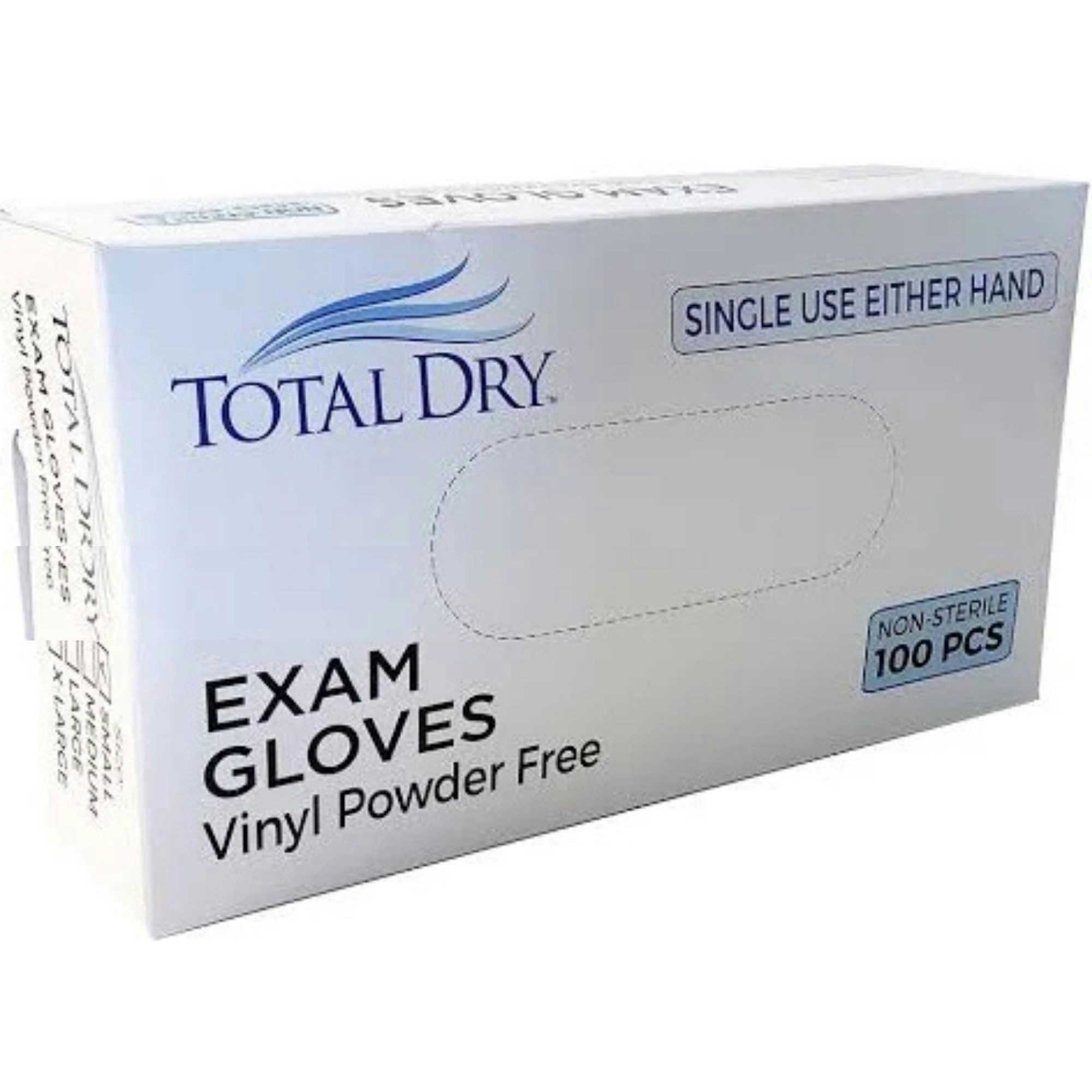 Total Dry Vinyl Powder-Free Exam Gloves