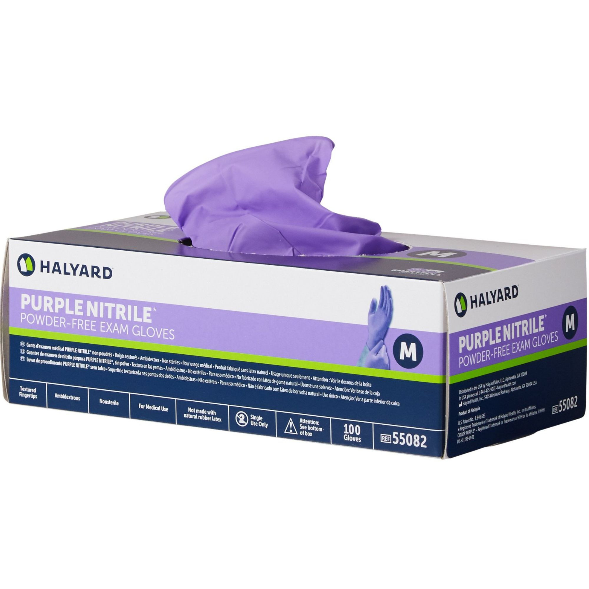 Halyard Chemo-Tested Nitrile Gloves, Purple