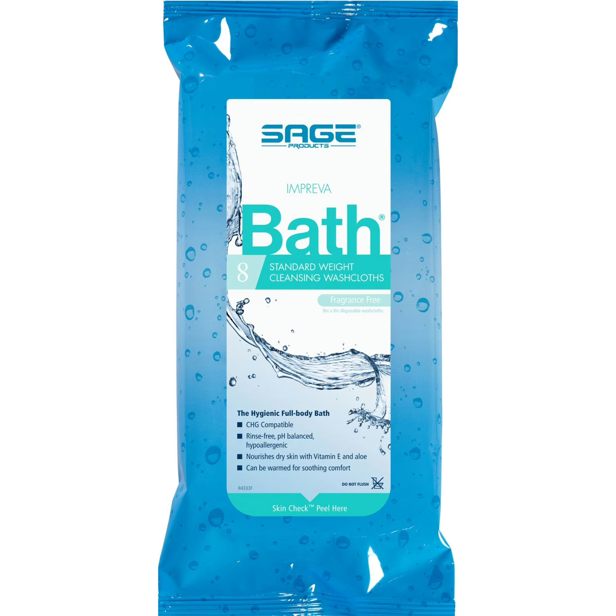 Sage Products Essential Bath Rinse-Free Wipes