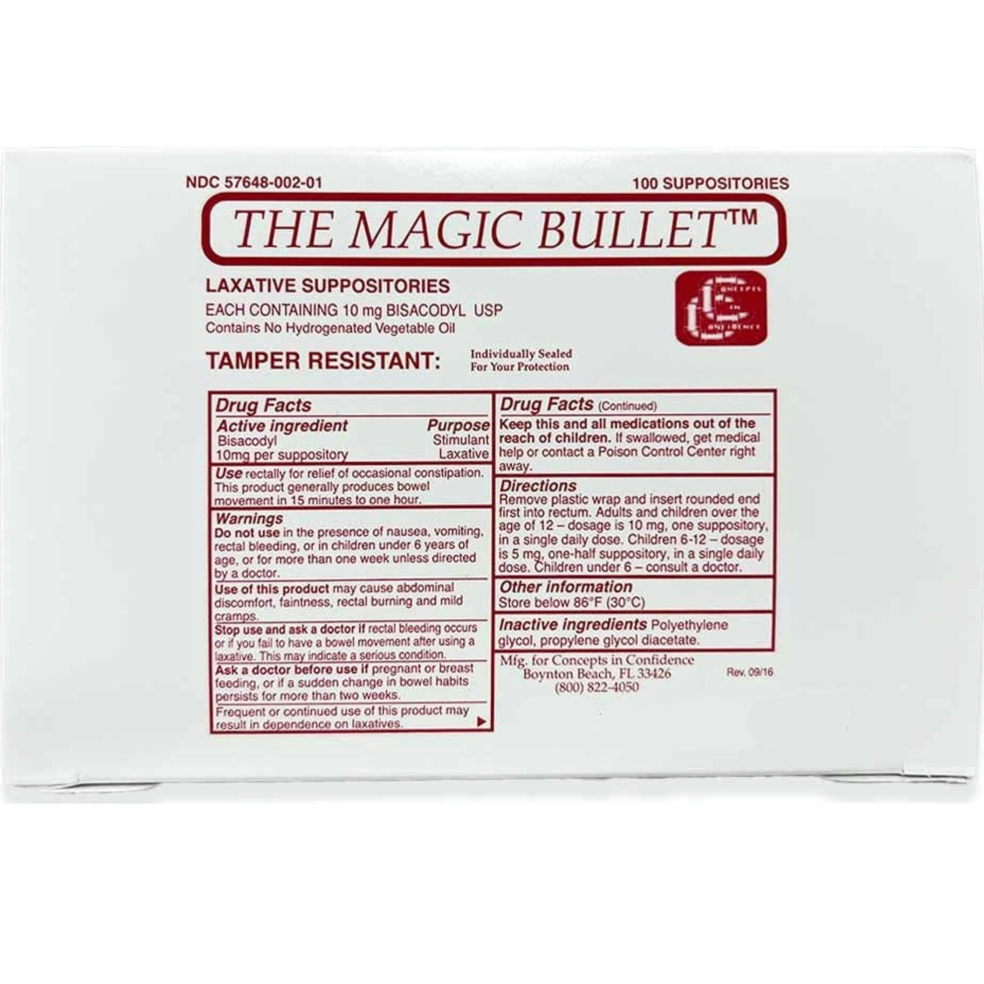 Magic Bullet Laxative Suppository