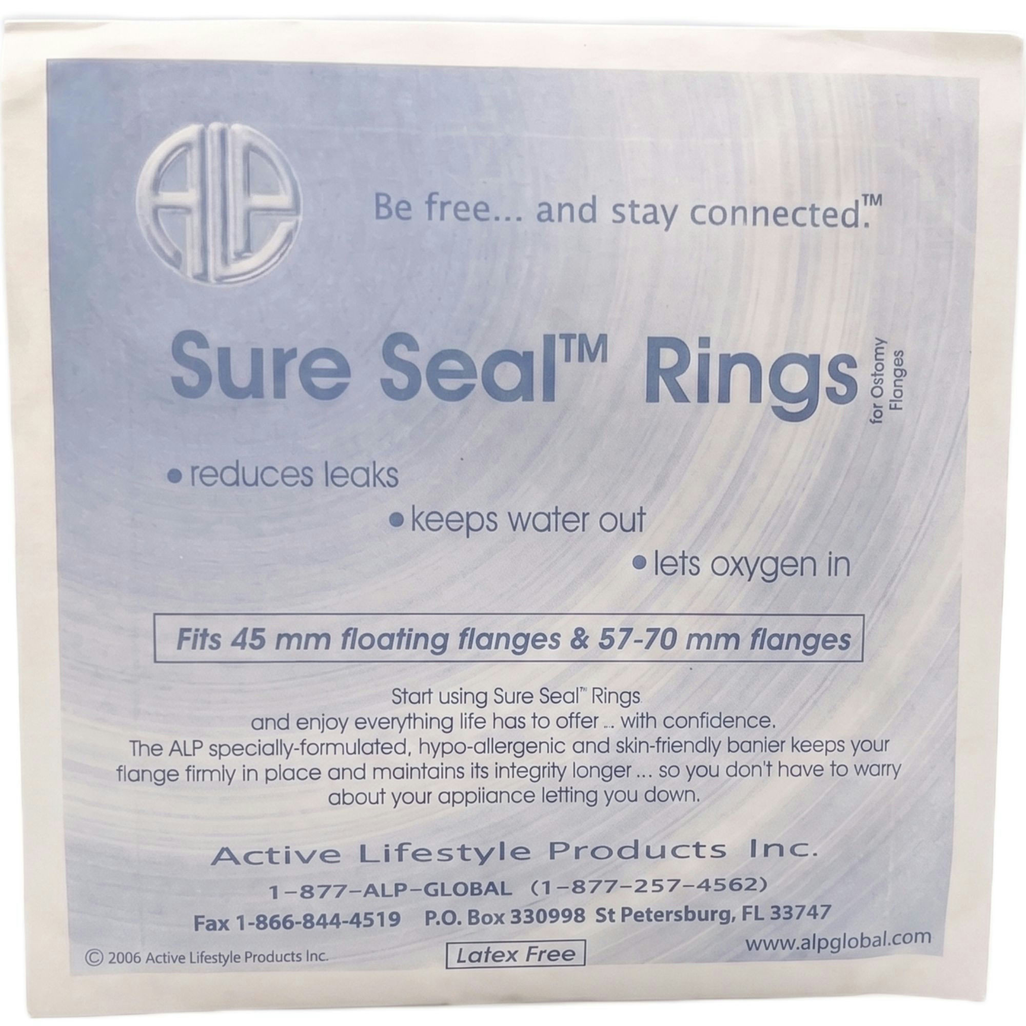 Sure Seal Rings for Ostomy Flanges, Square