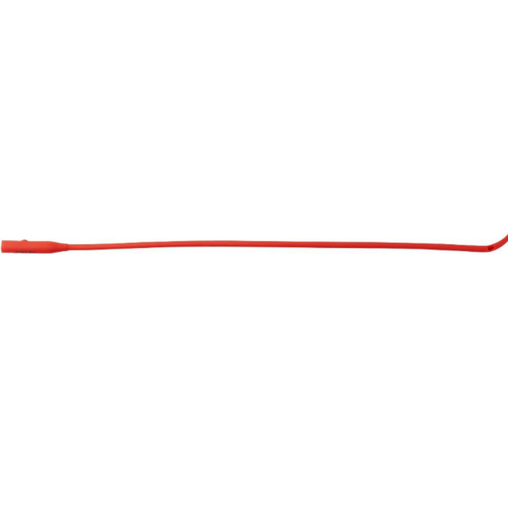 Medline Red Rubber Latex Urethral Intermittent Catheter with Coude Tip