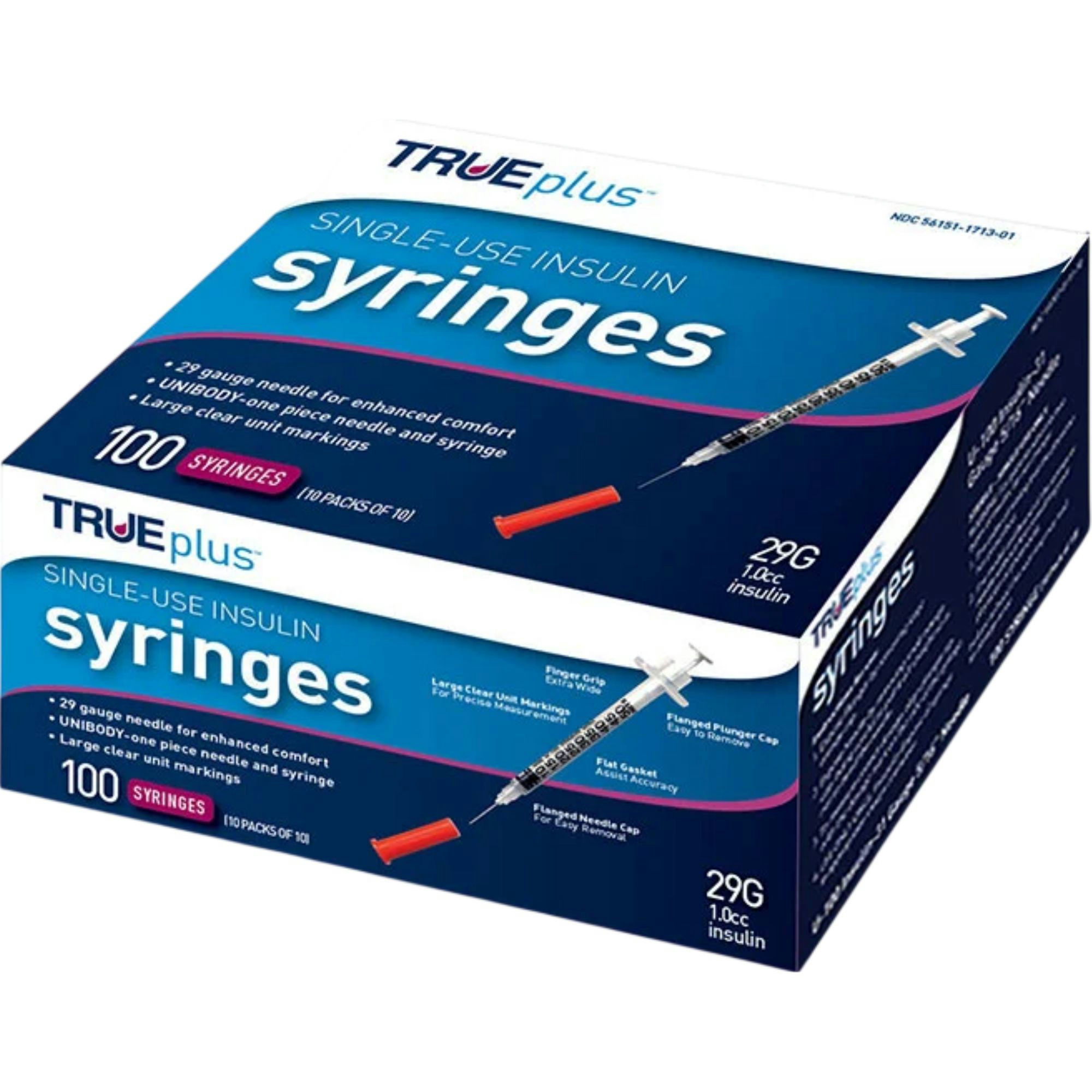 TRUEplus Single-Use Insulin Syringe, 29 gauge