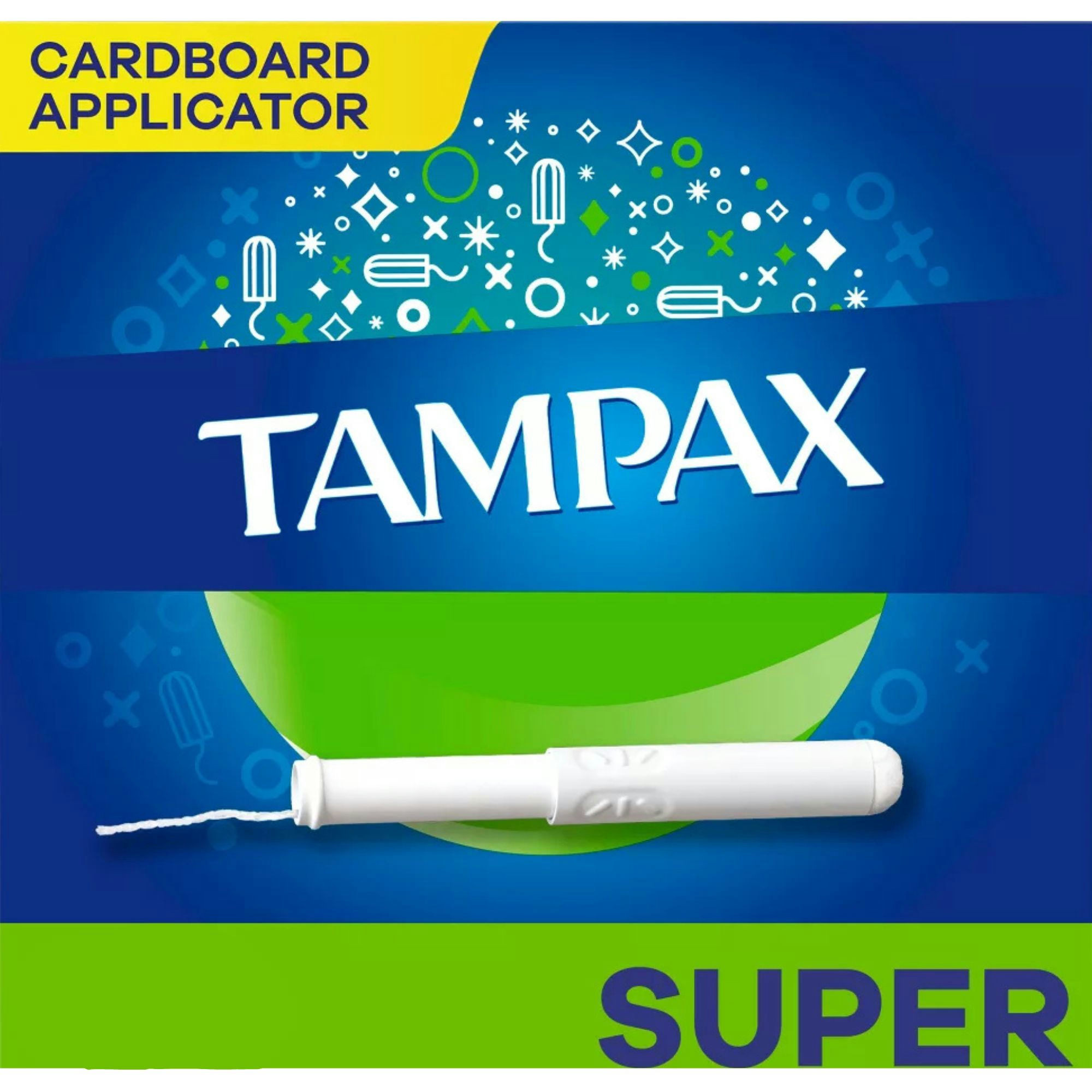 Tampax Cardboard Applicator Tampons, Super Absorbency