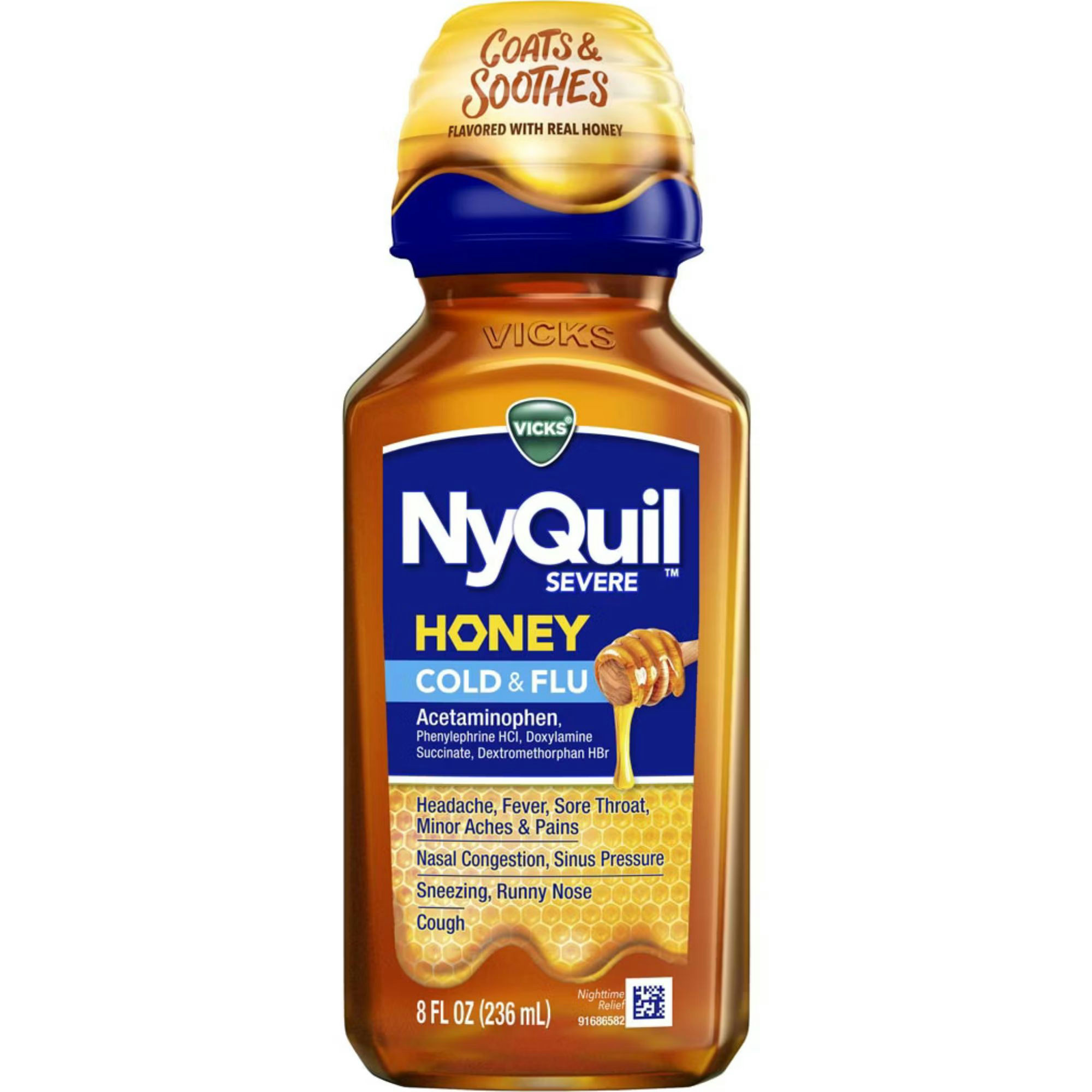 Vicks NyQuil Severe Honey Cold & Flu Liquid