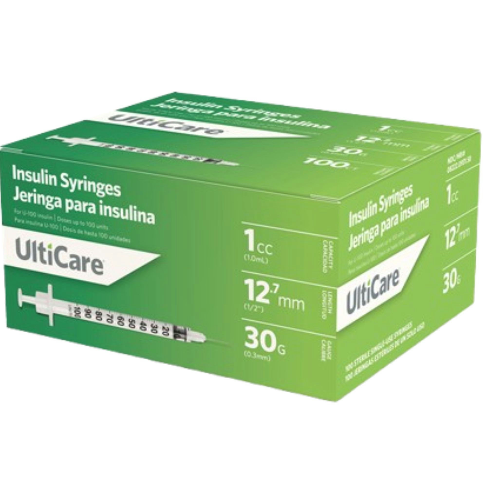 Ultimed UltiCare Insulin Syringes Short Needle, 30 gauge