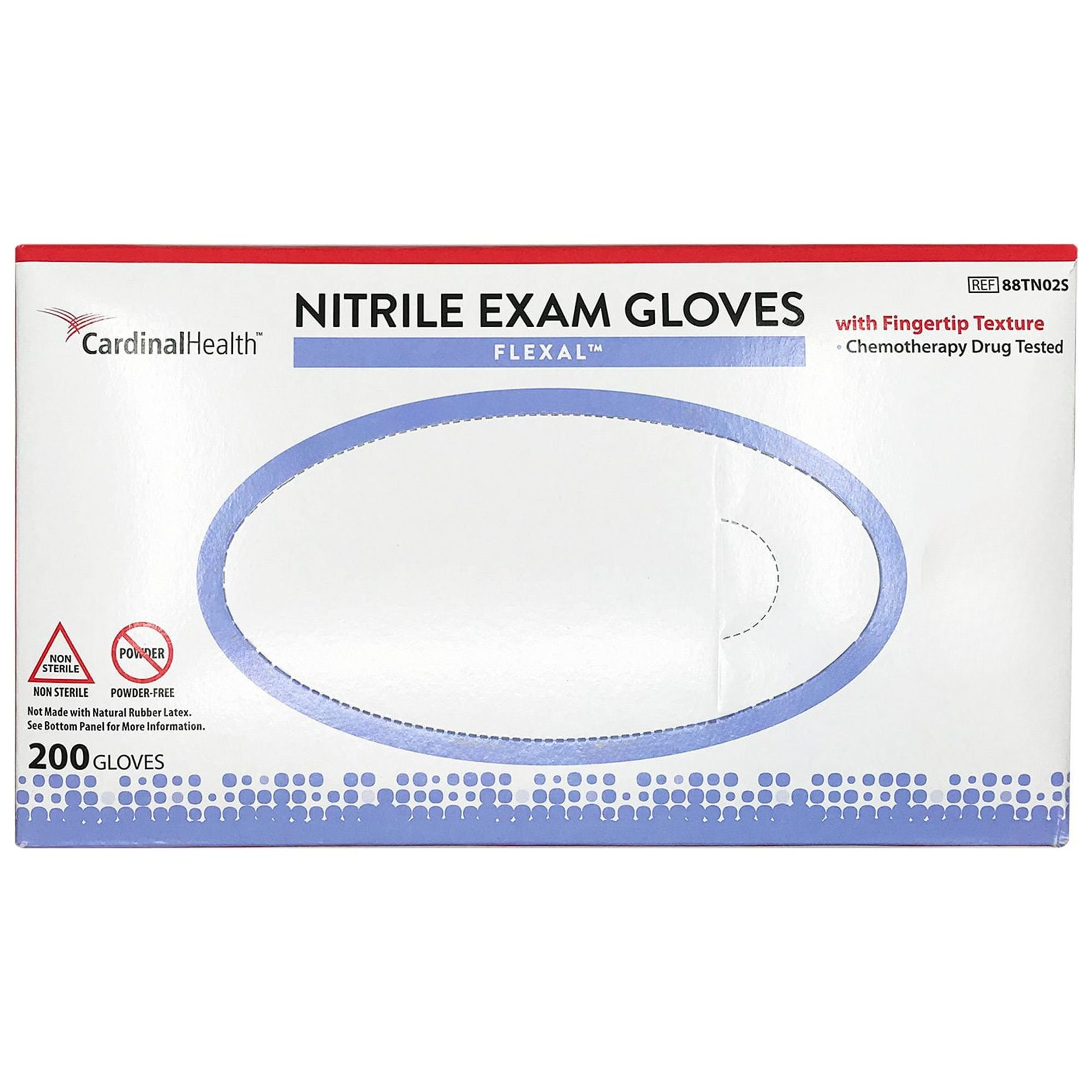 Cardinal Health Flexal Nitrile Exam Gloves, Powder-Free