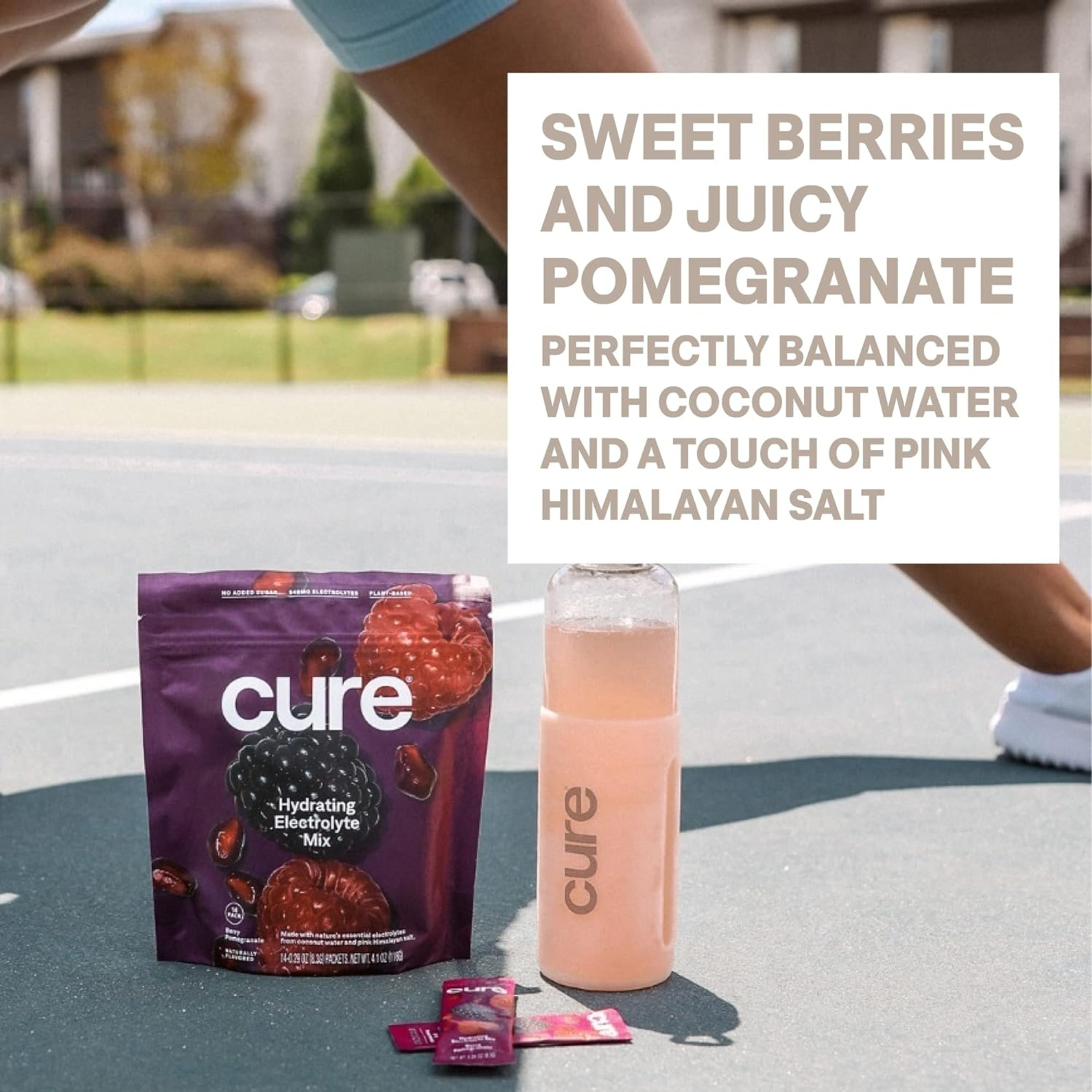 Cure Hydration Electrolyte Drink Mix, Berry Pomegranate 