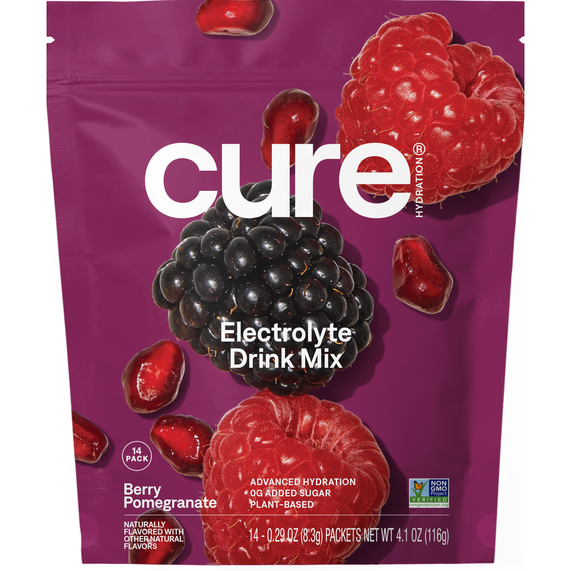 Cure Hydration Electrolyte Drink Mix, Berry Pomegranate 