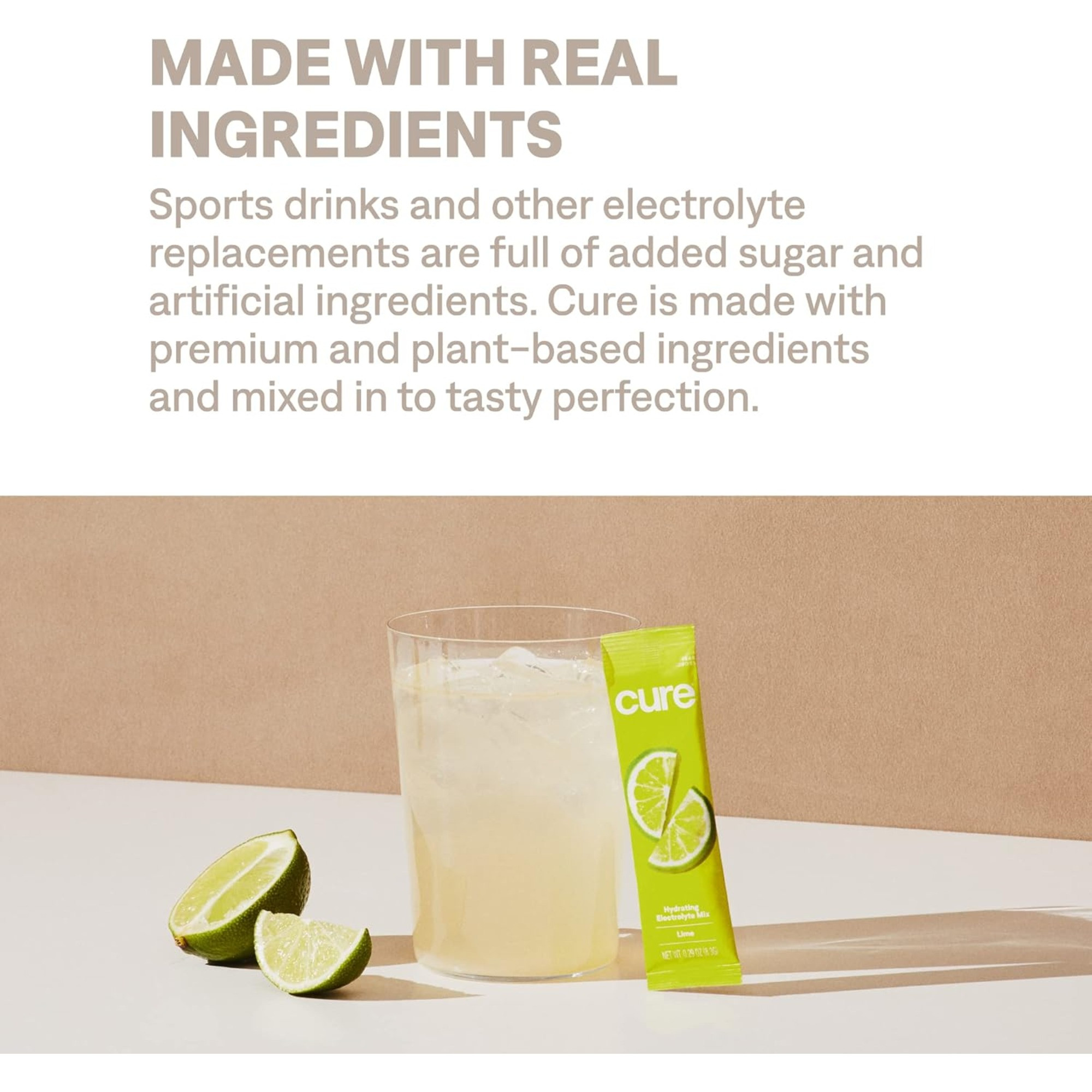 Cure Hydration Electrolyte Drink Mix, Lime