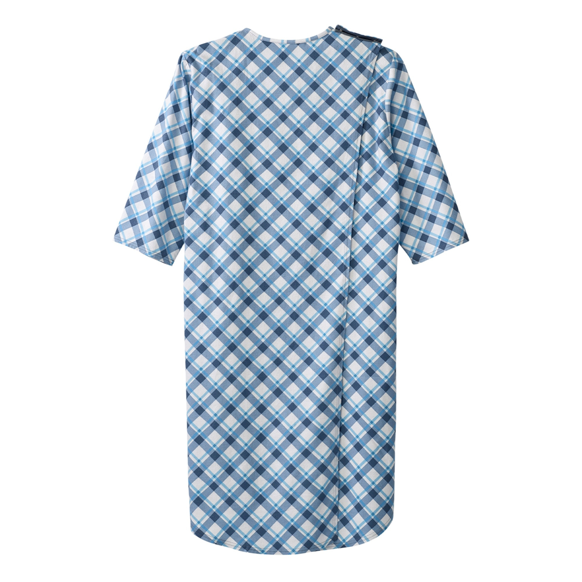 Silverts Men's Night Gown, Diagonal Plaid
