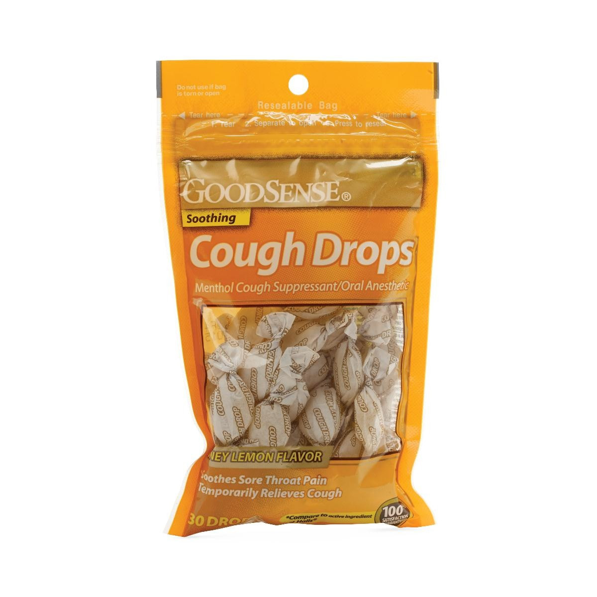 GoodSense Menthol Cough Drops, Honey Lemon