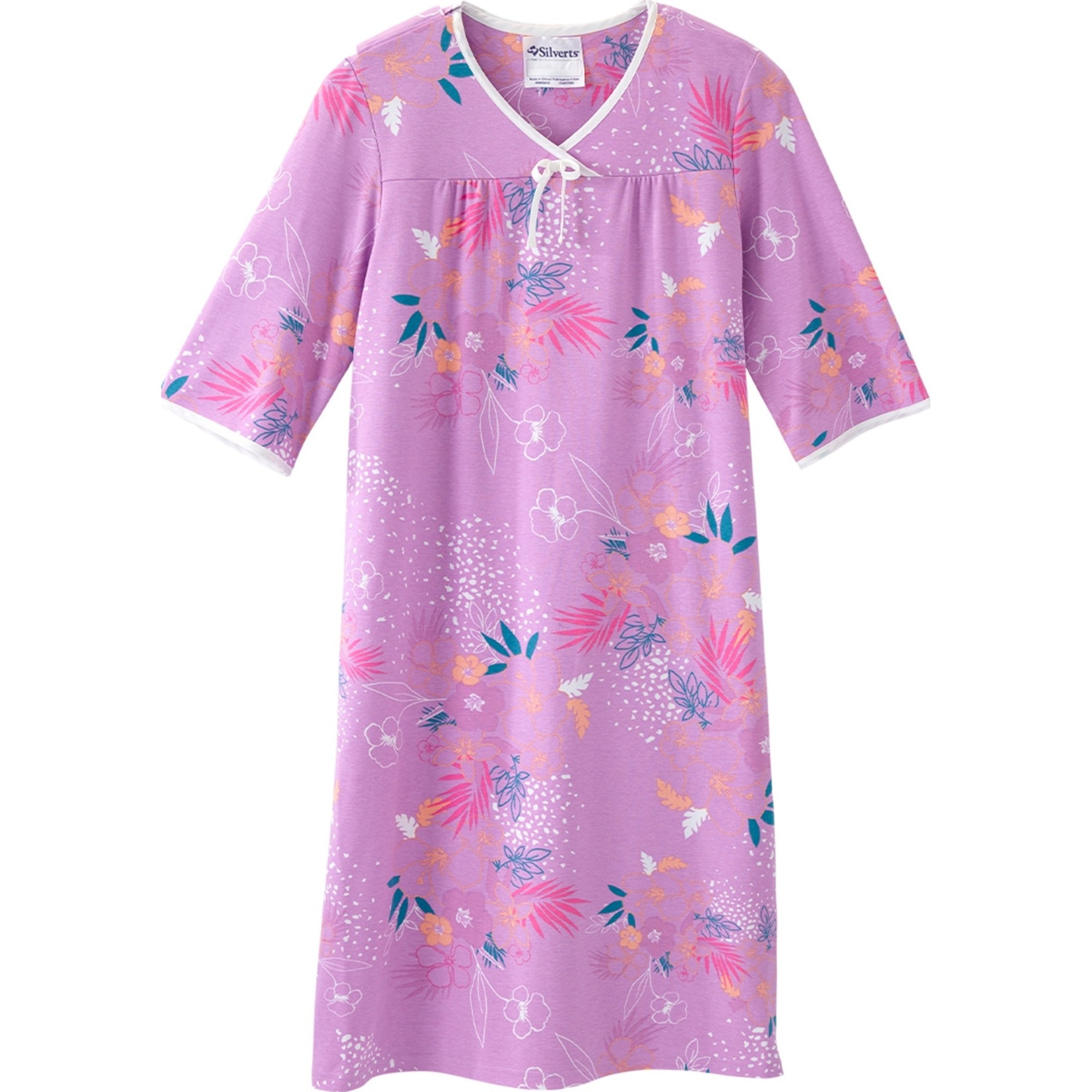Silverts Women's Soft Hospital Gowns, Tropical