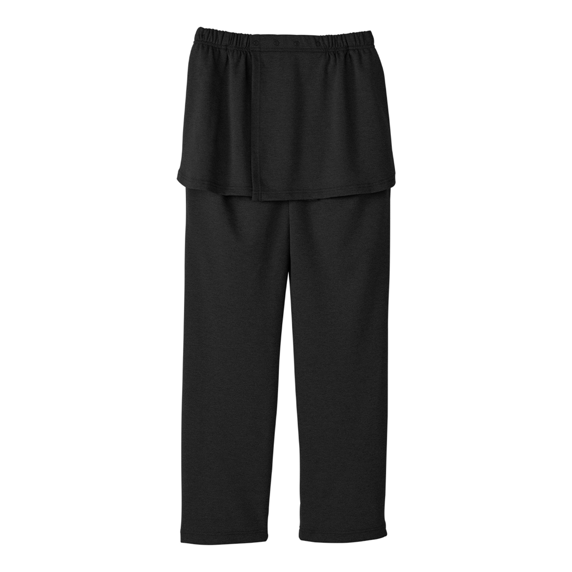 Silverts Women's Open Back Gabardine Wheelchair Pants, Black