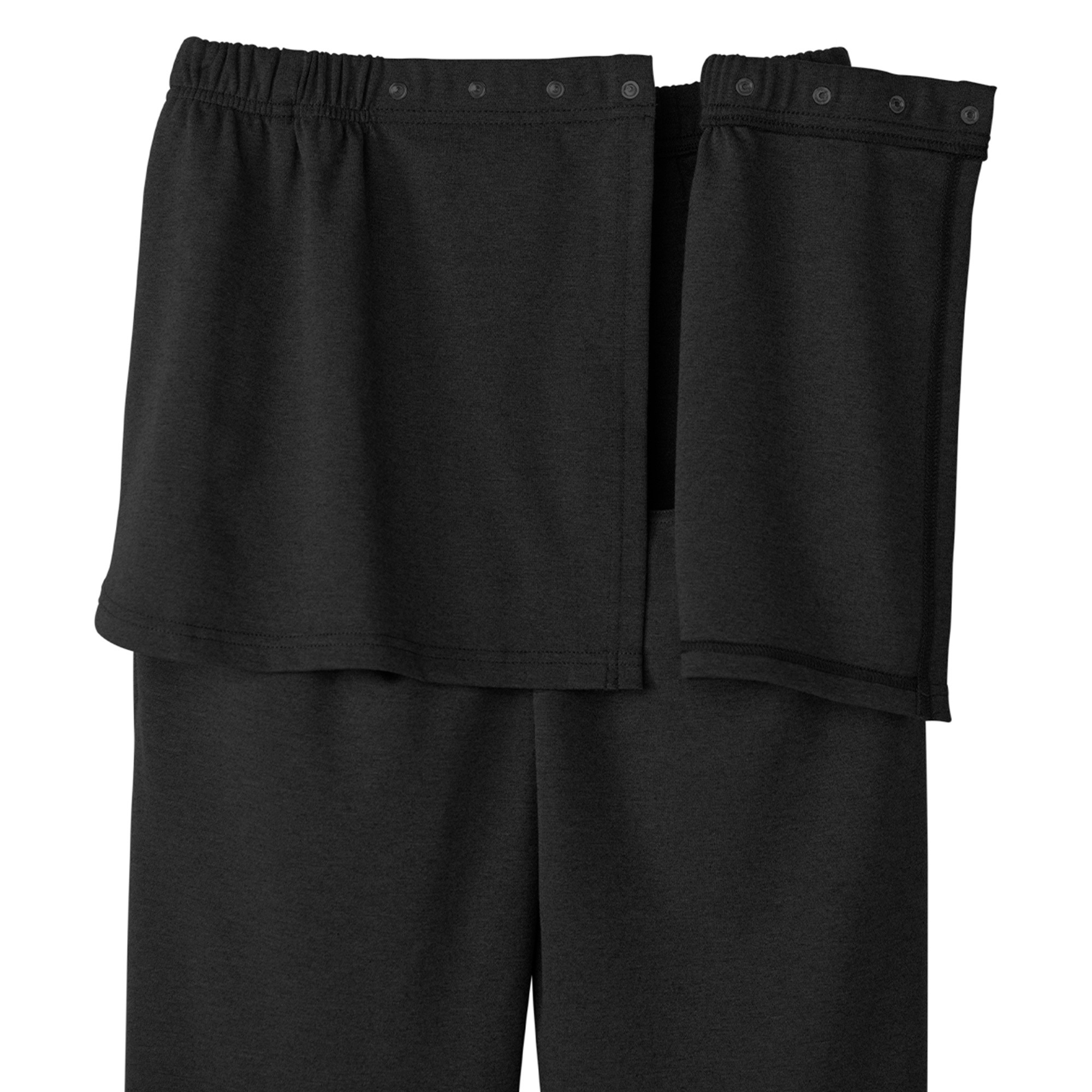 Silverts Women's Open Back Gabardine Wheelchair Pants, Black