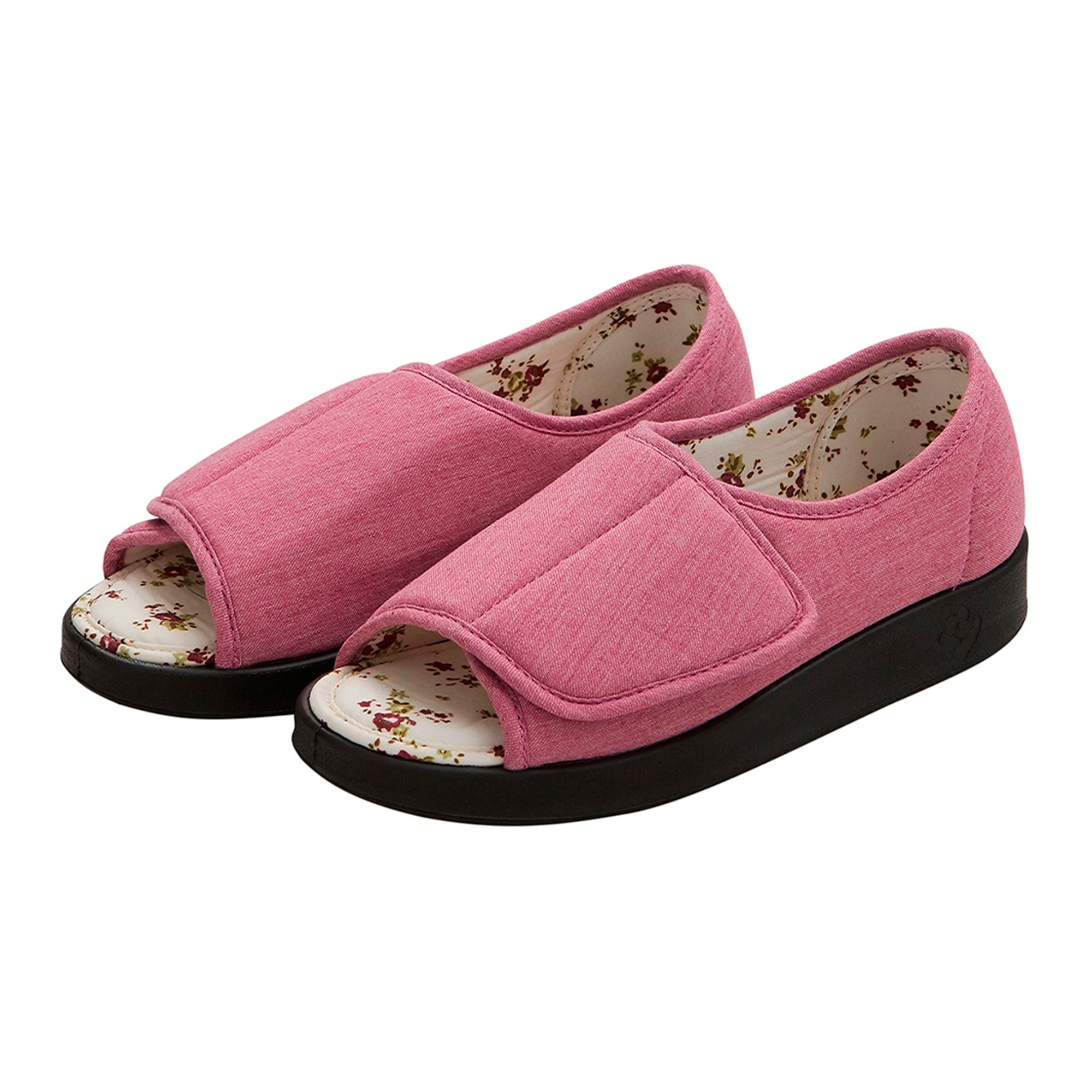 Silverts Women's Extra Wide Sandal, Misty Rose