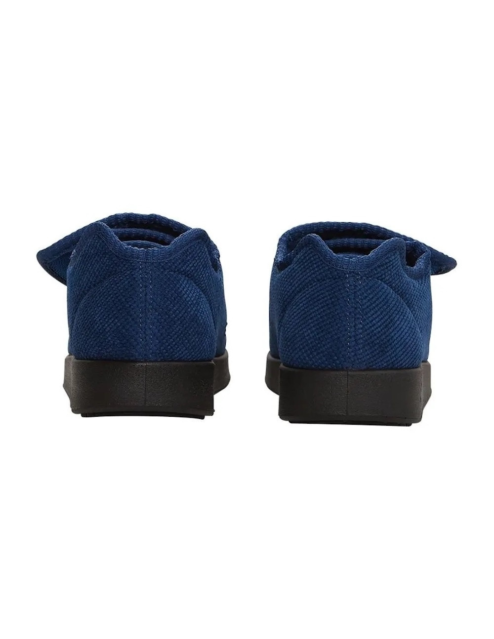 Silverts Women's Extra Extra Wide Easy Closure Slippers, Navy Blue