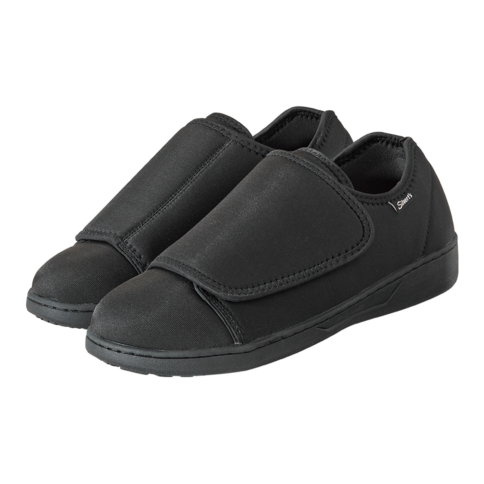 Silverts Men's Extra Wide Shoes, Black