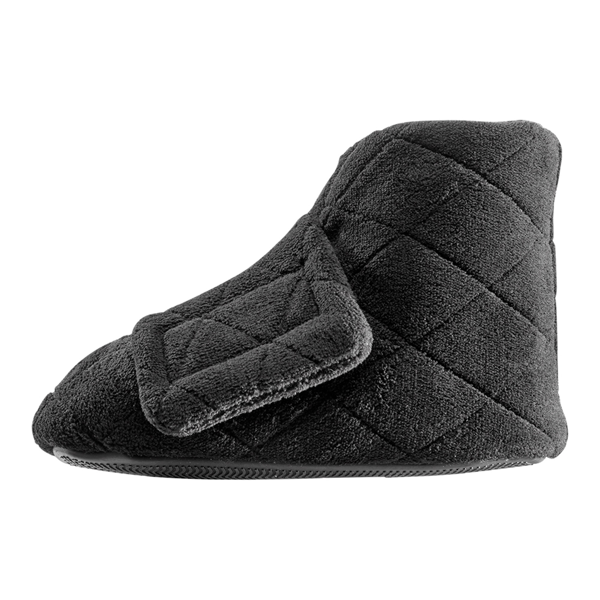 Silverts Women's Extra Wide Slippers, Black