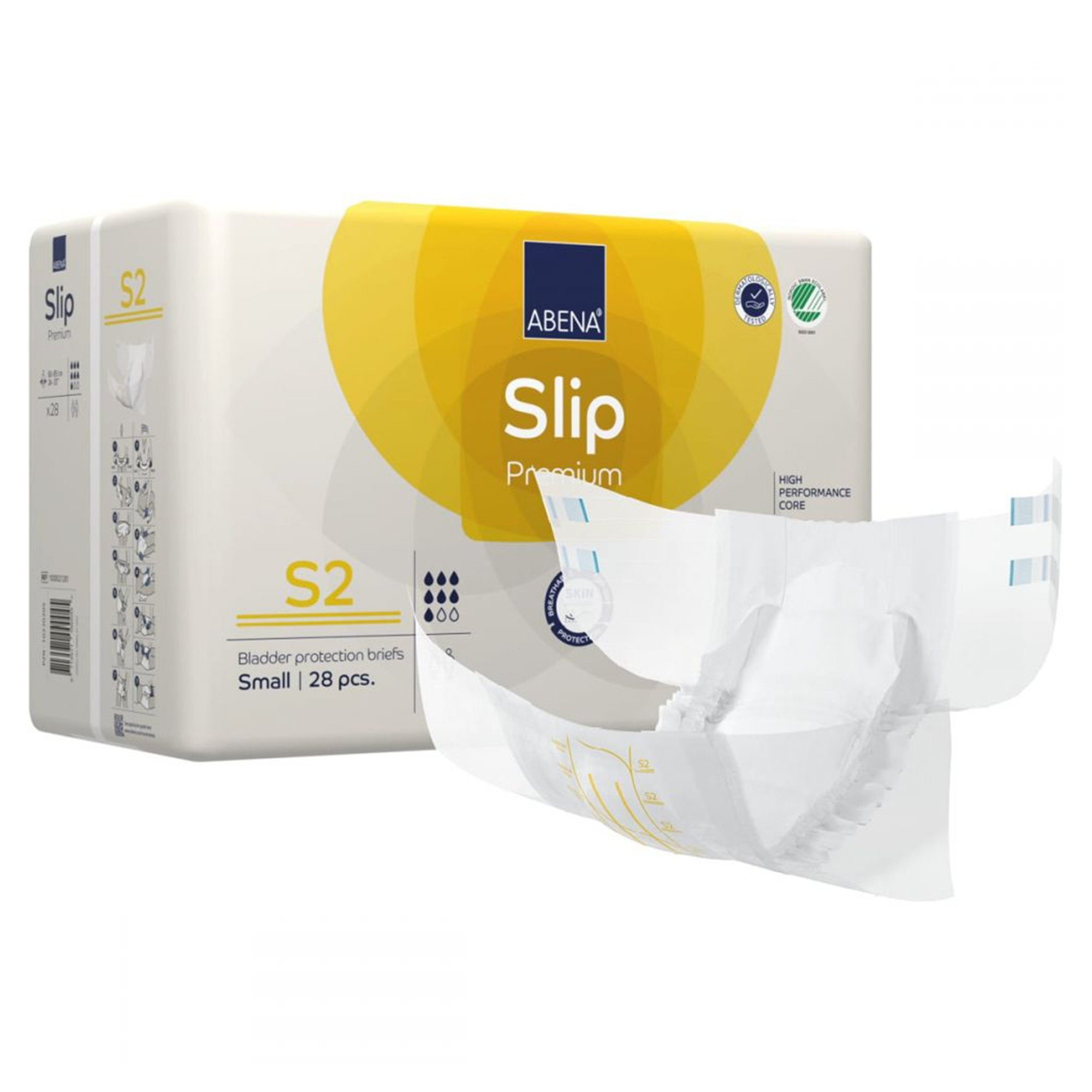 Abena Slip Premium Diapers with Tabs, Level 2s