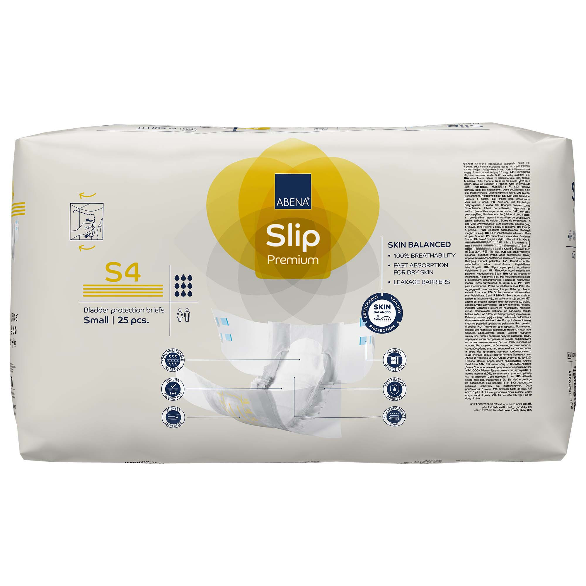 Abena Slip Premium Diapers with Tabs, Level 4s