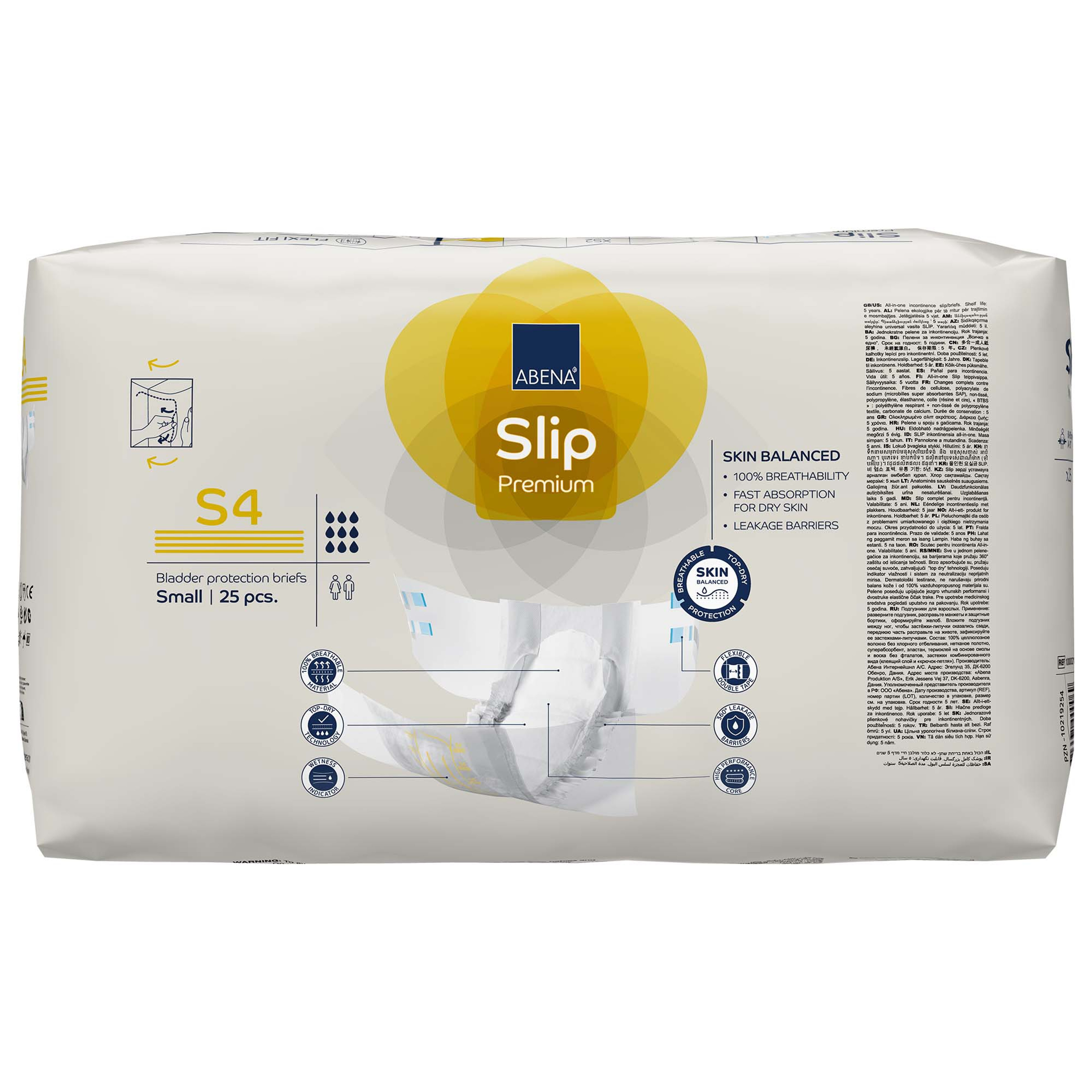 Abena Slip Premium Diapers with Tabs, Level 4s