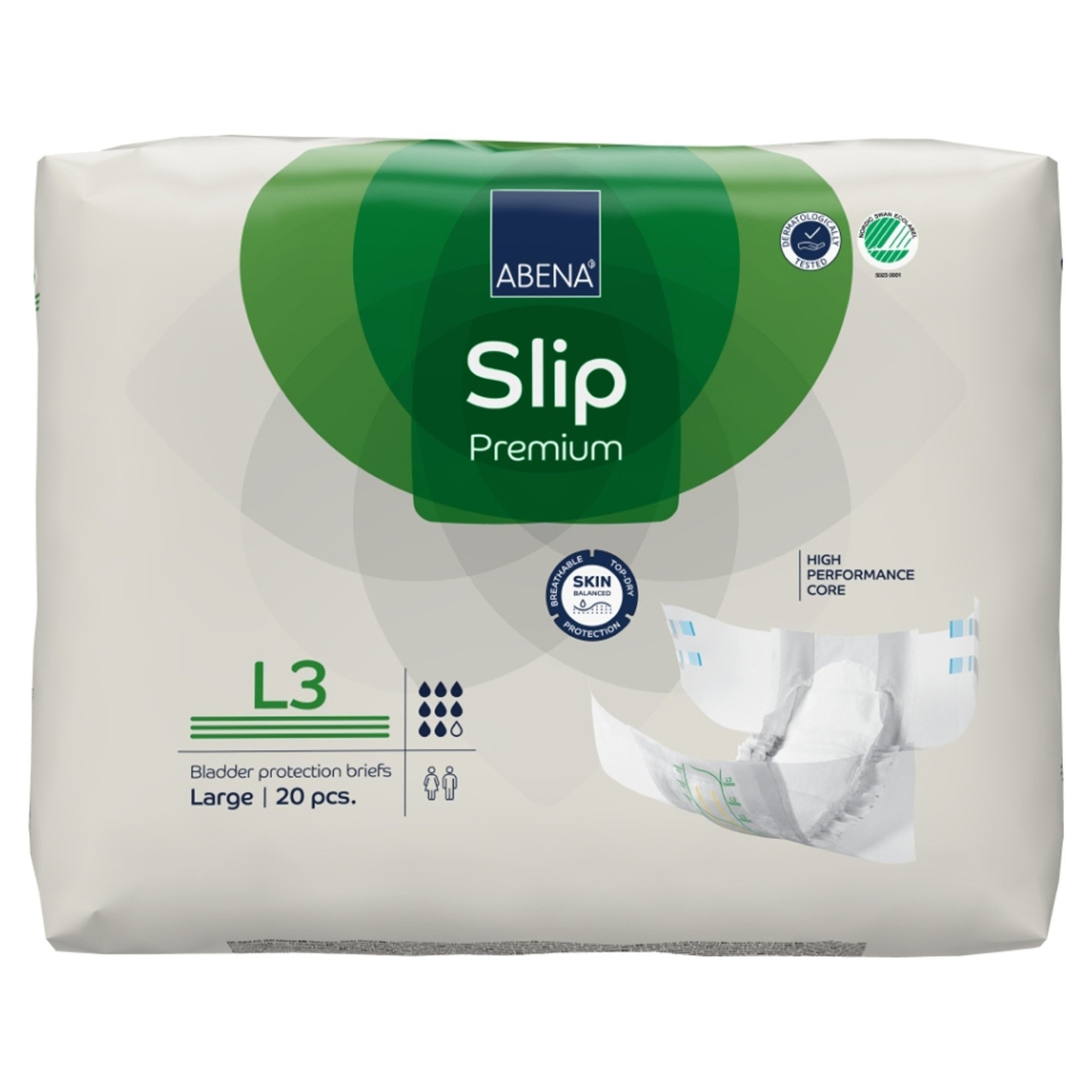 Abena Slip Premium Diapers with Tabs, Level 3s