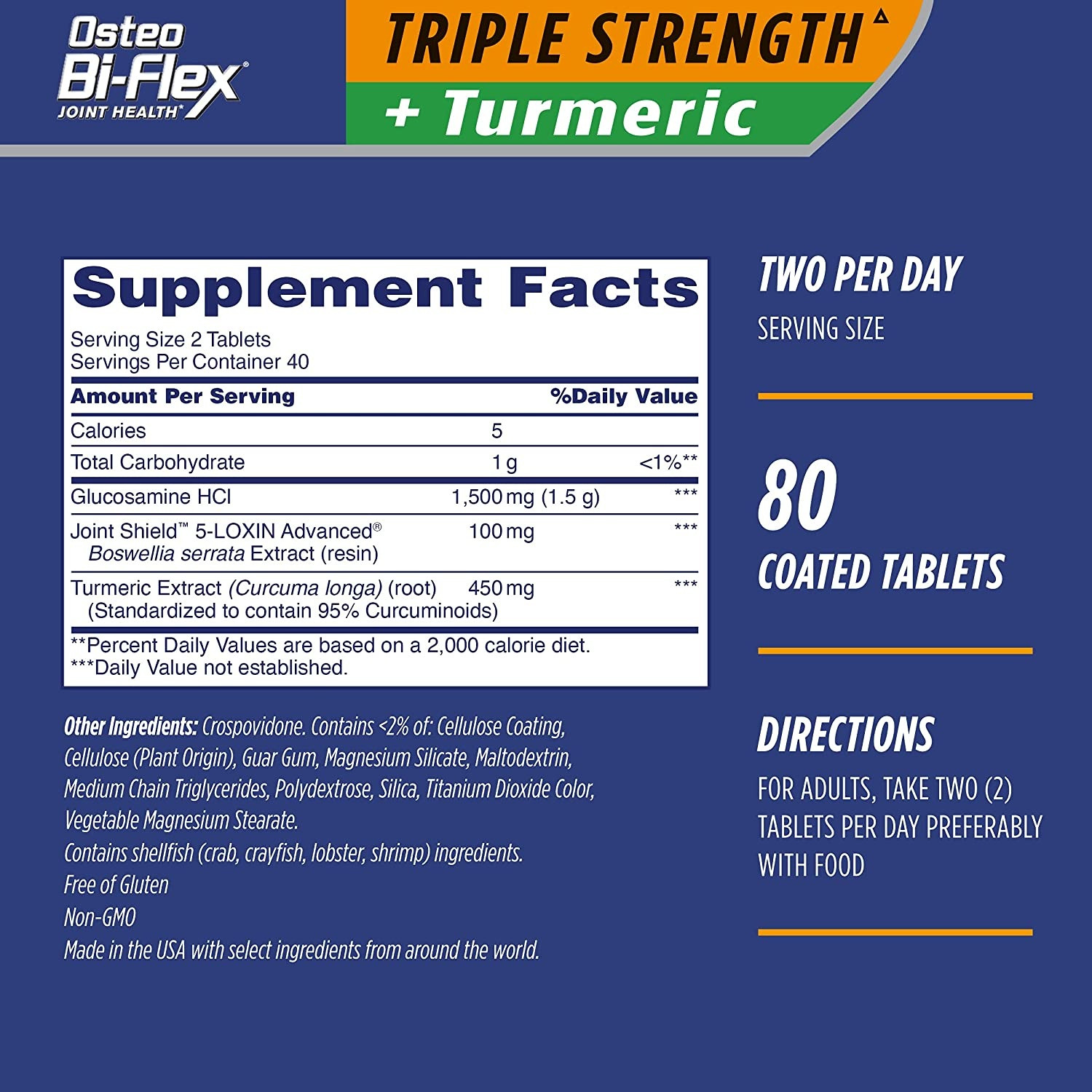 Osteo Bi-Flex Joint Health Triple Strength with Turmeric