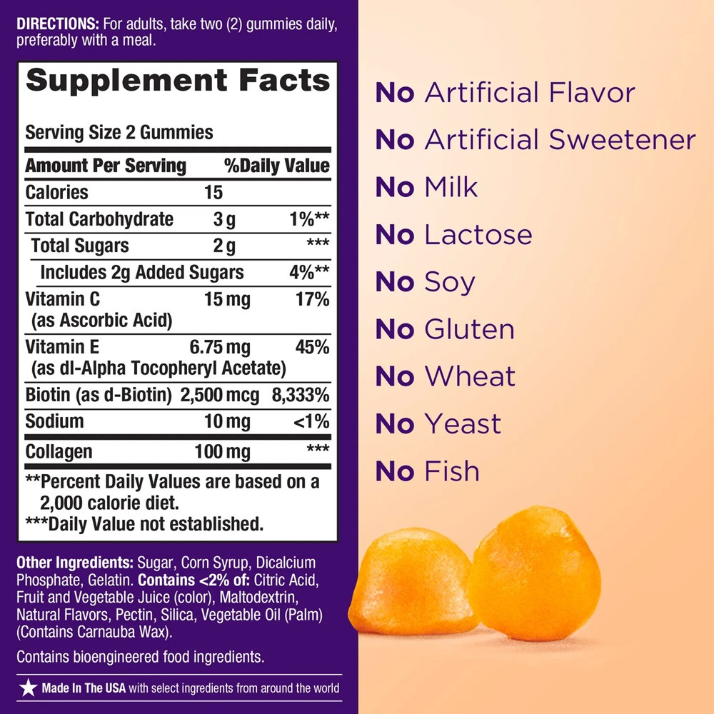 Nature's Bounty Hair, Skin, & Nail Gummies with Collagen