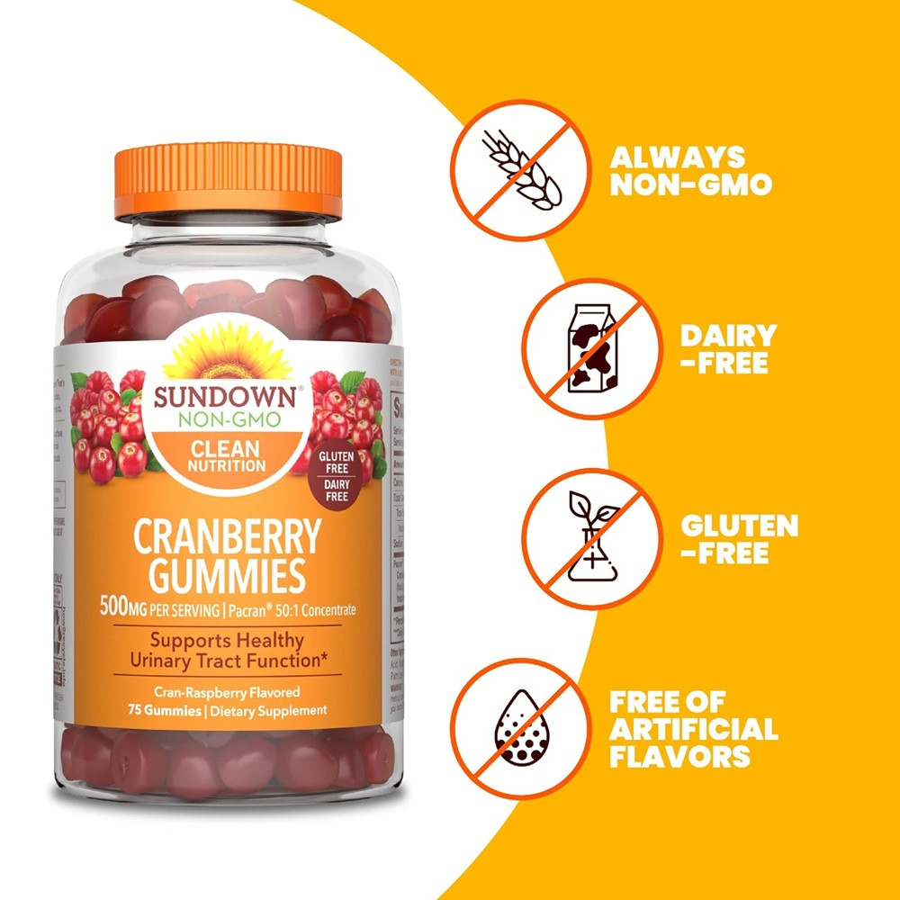 Sundown Cranberry Supplement 500mg Gummies