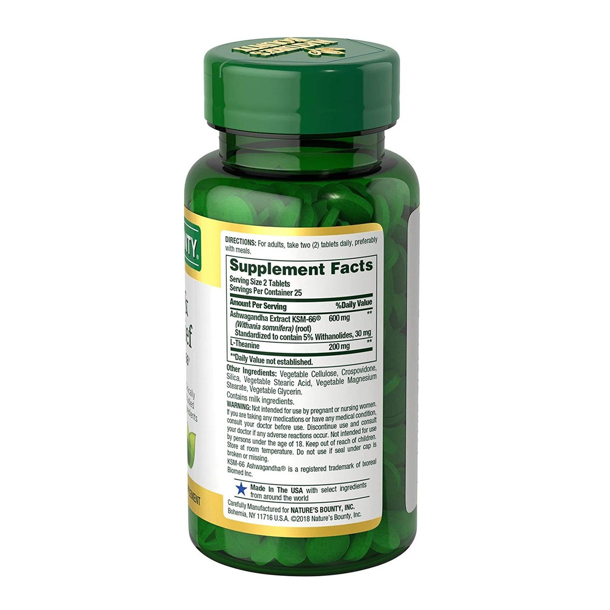 Nature’s Bounty Anxiety & Stress Relief Supplement, Ashwagandha KSM-66
