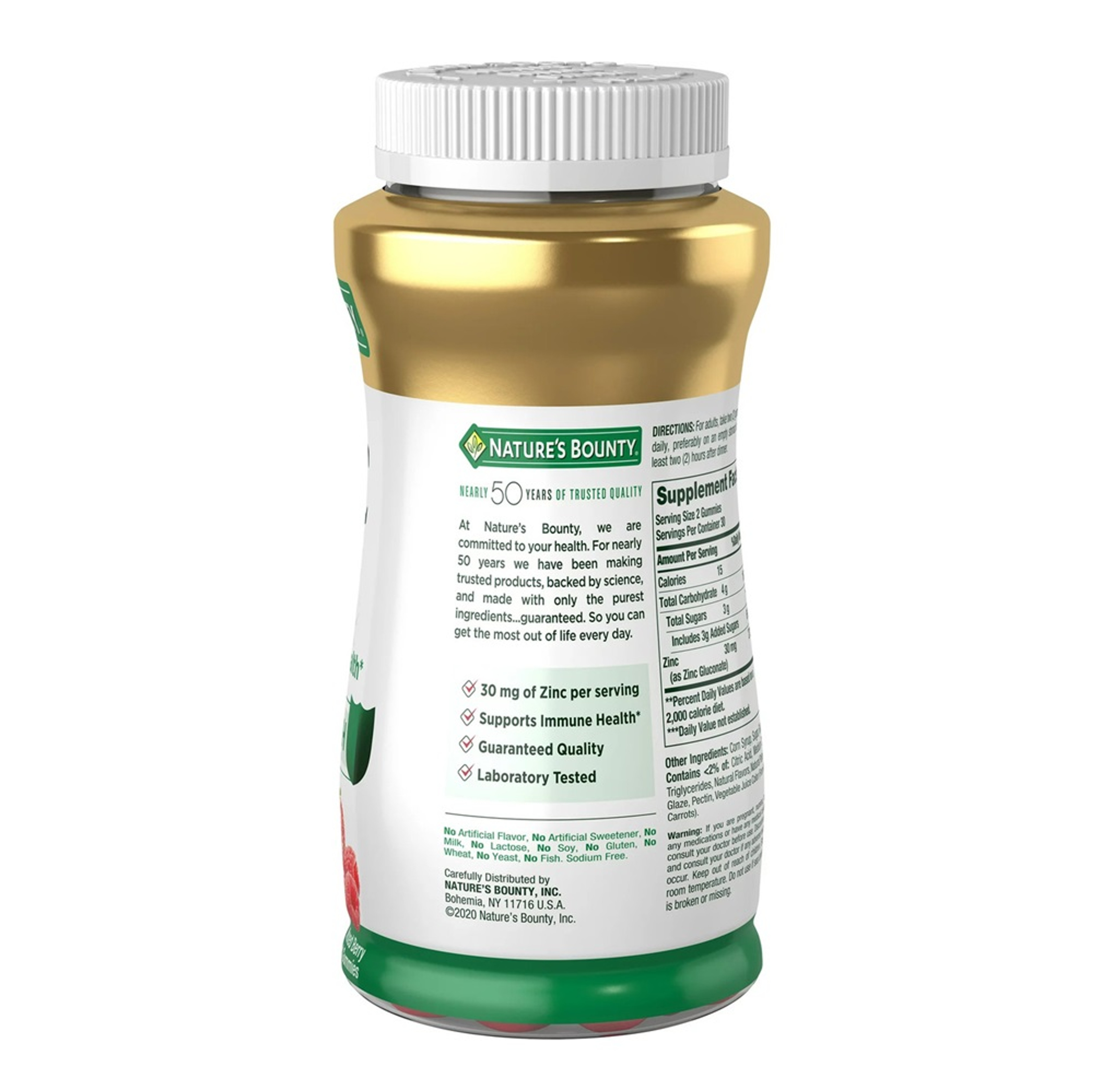 Nature's Bounty Zinc Gummies 30mg