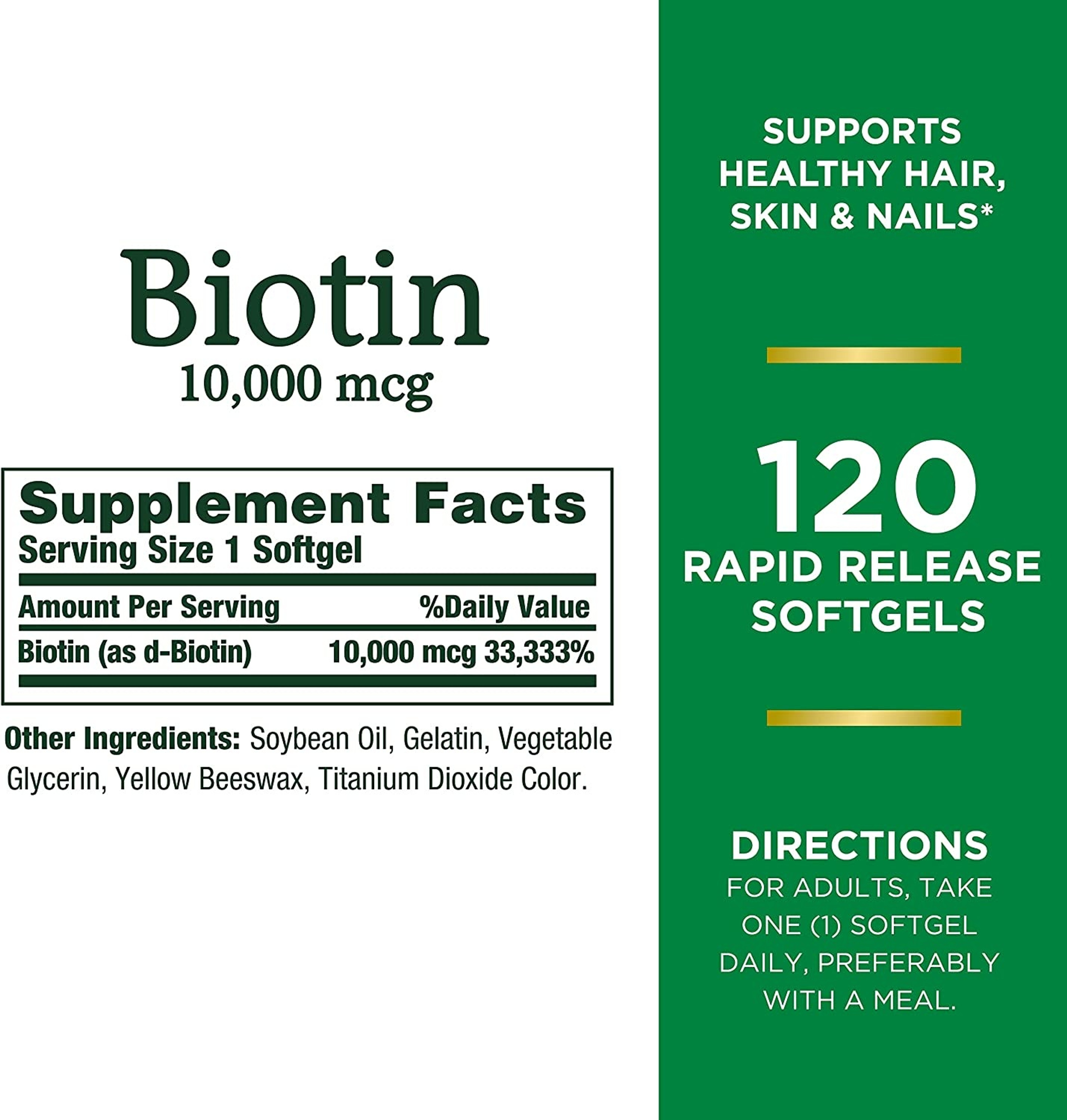 Nature’s Bounty Biotin 10,000 mcg