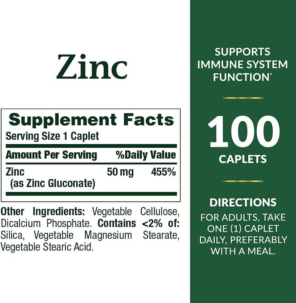 Nature's Bounty Zinc 50mg