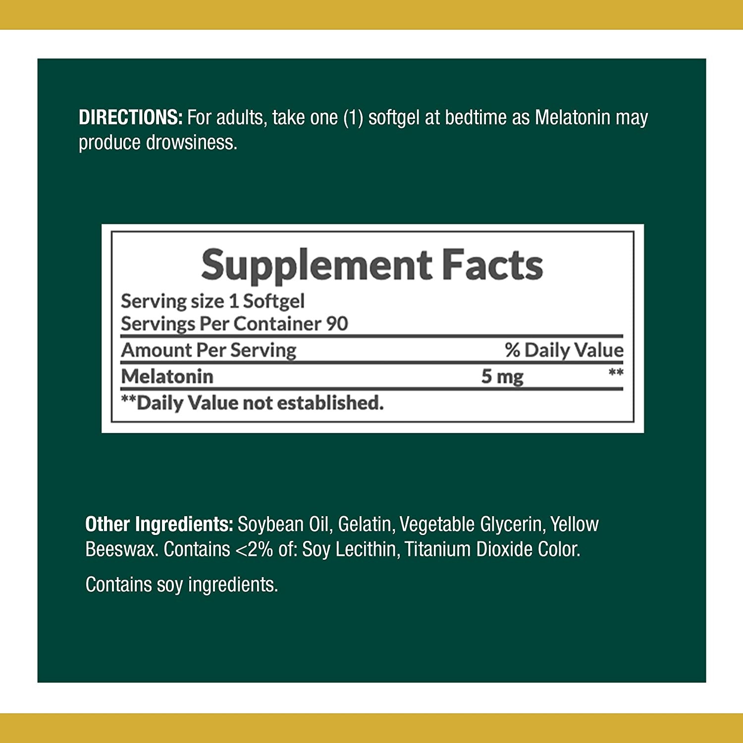 Nature's Bounty Melatonin 5mg