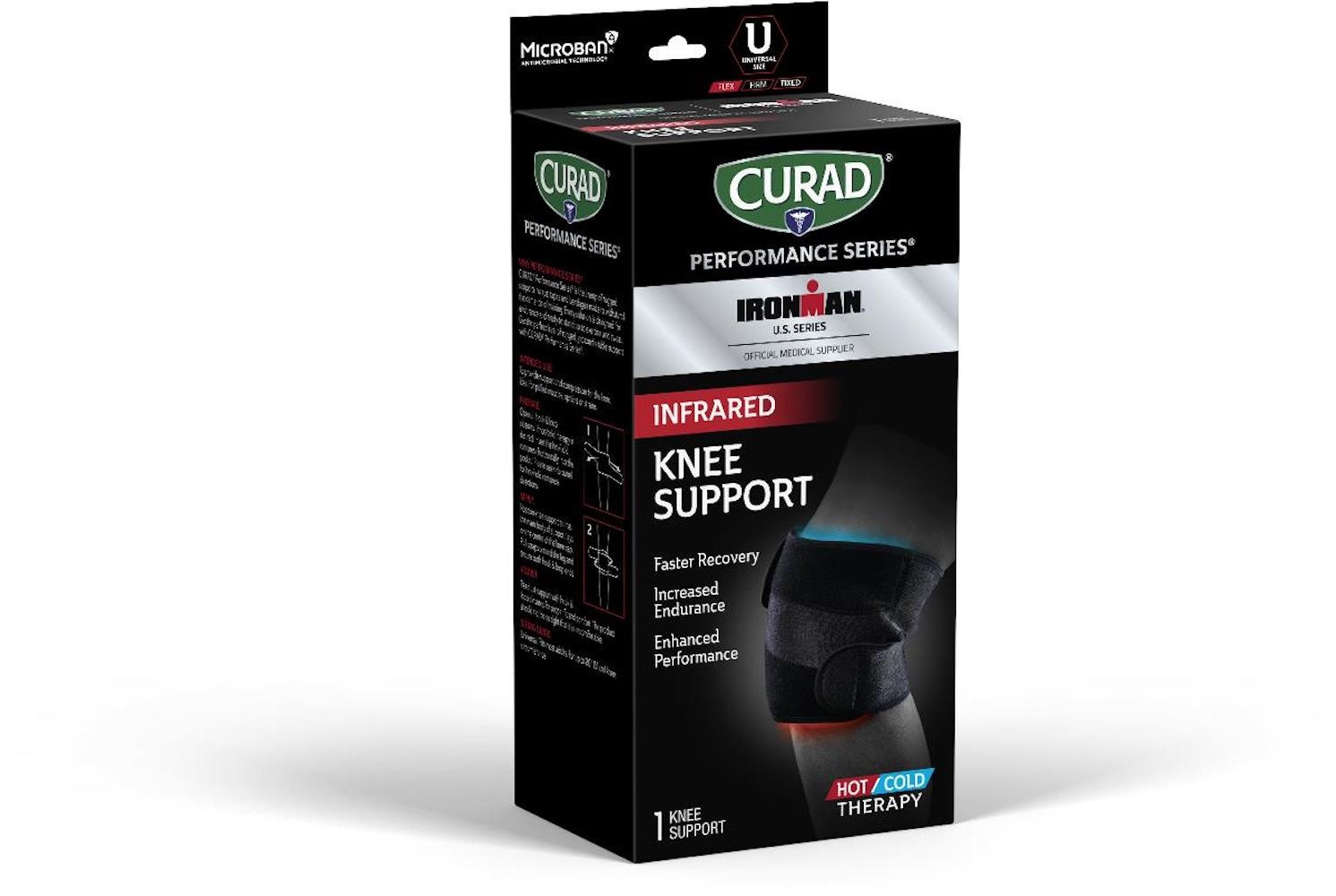 Curad Performance Series Ironman Infrared Knee Support Hot/Cold Therapy