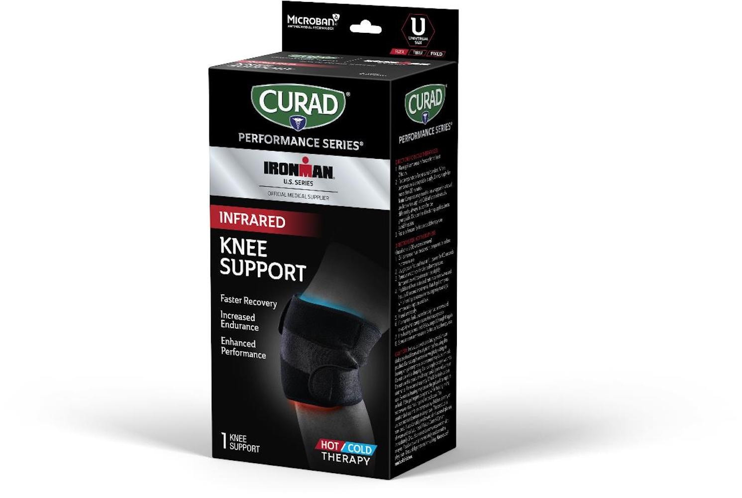 Curad Performance Series Ironman Infrared Knee Support Hot/Cold Therapy