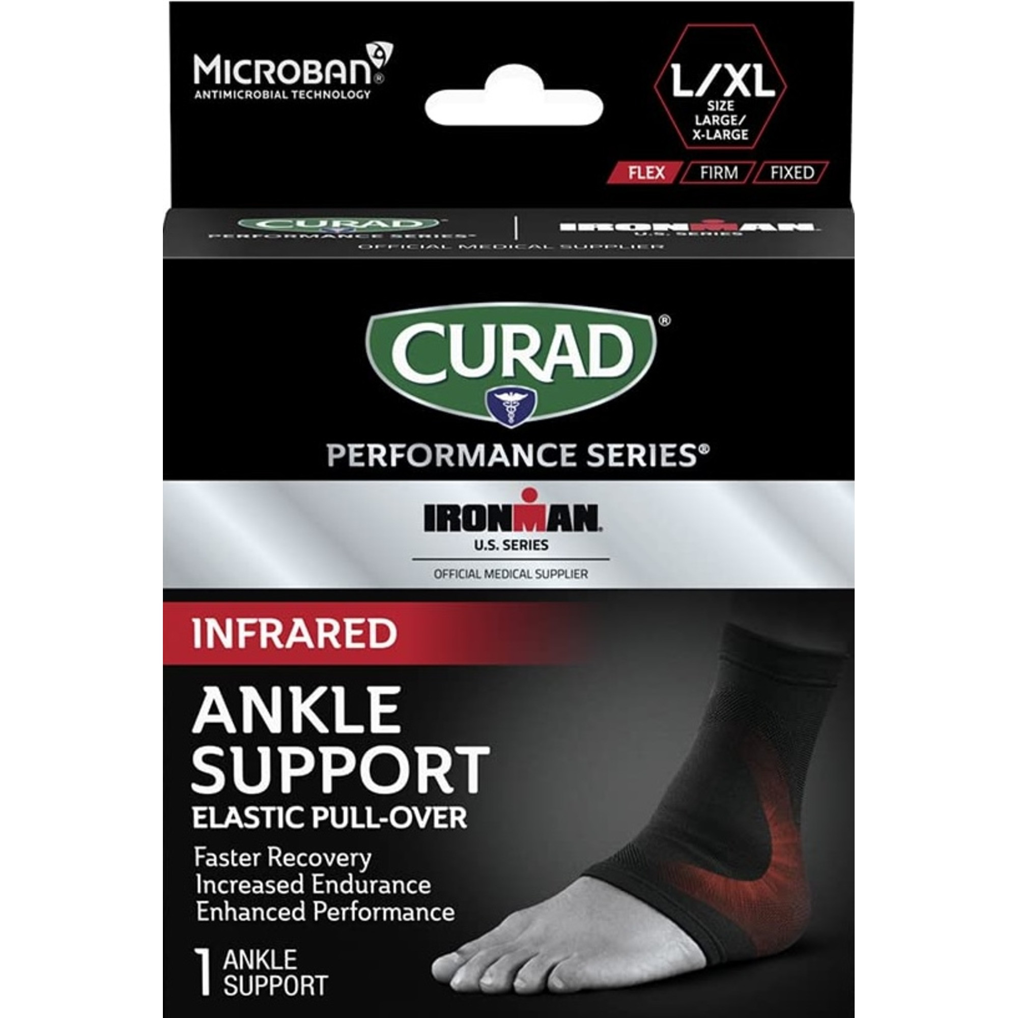 Curad Performance Series Ironman Infrared Ankle Support Elastic Pull-Over