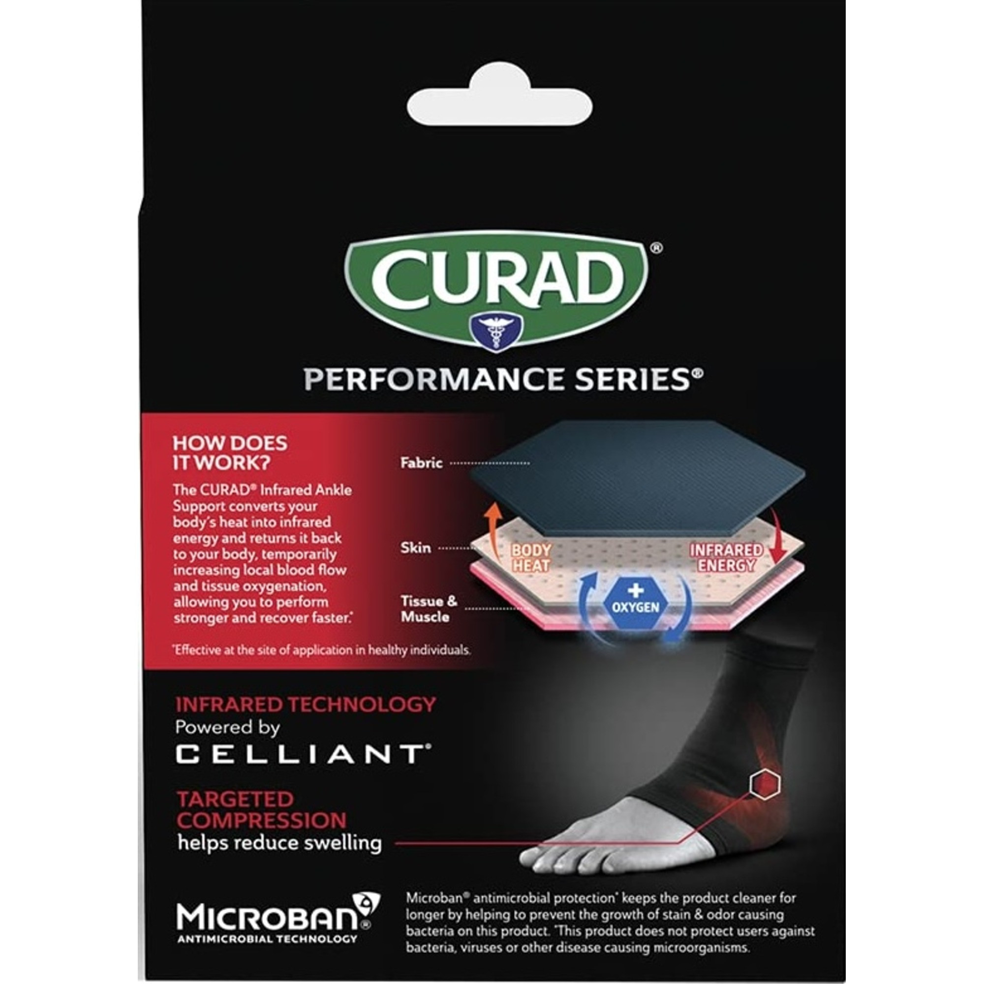 Curad Performance Series Ironman Infrared Ankle Support Elastic Pull-Over