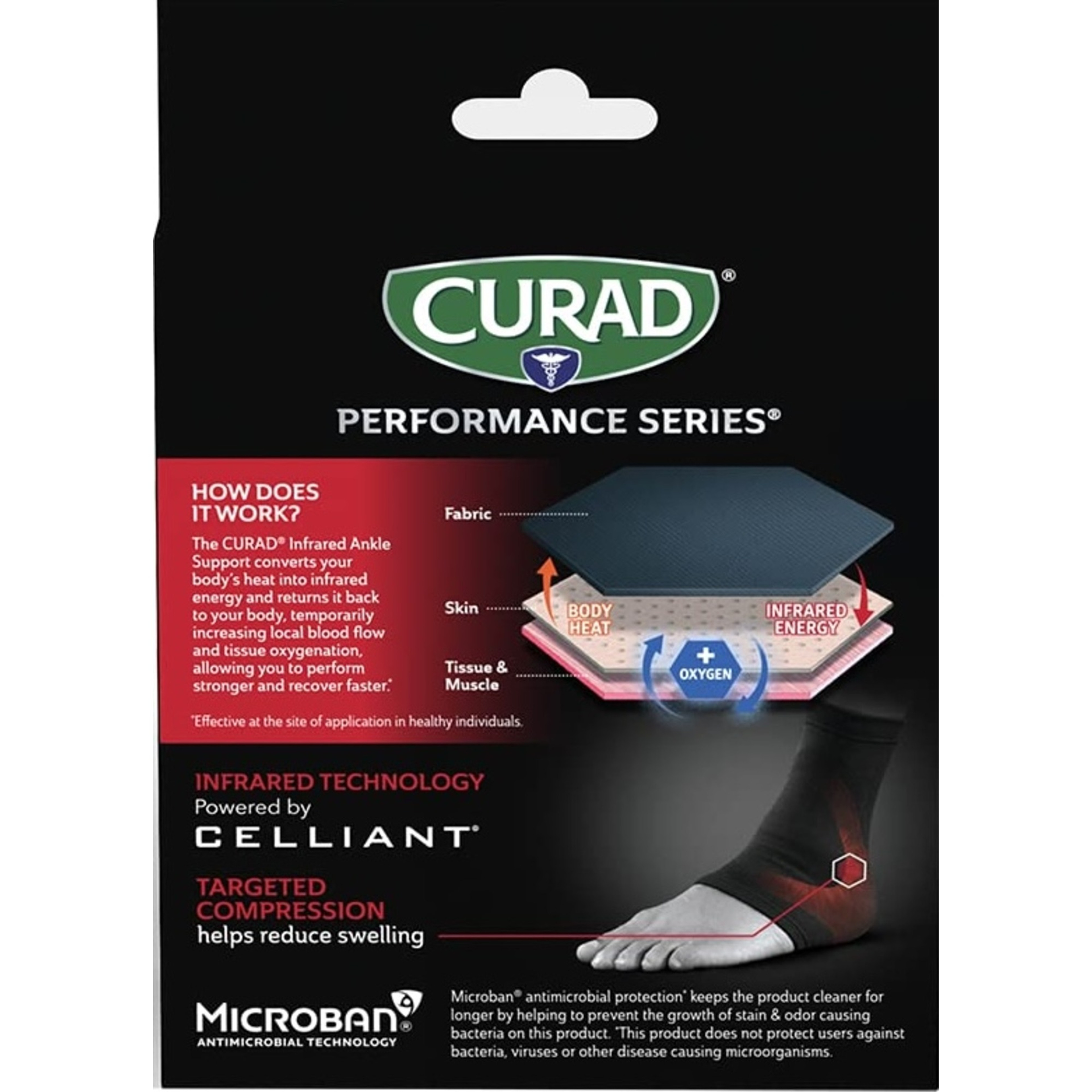 Curad Performance Series Ironman Infrared Ankle Support Elastic Pull-Over