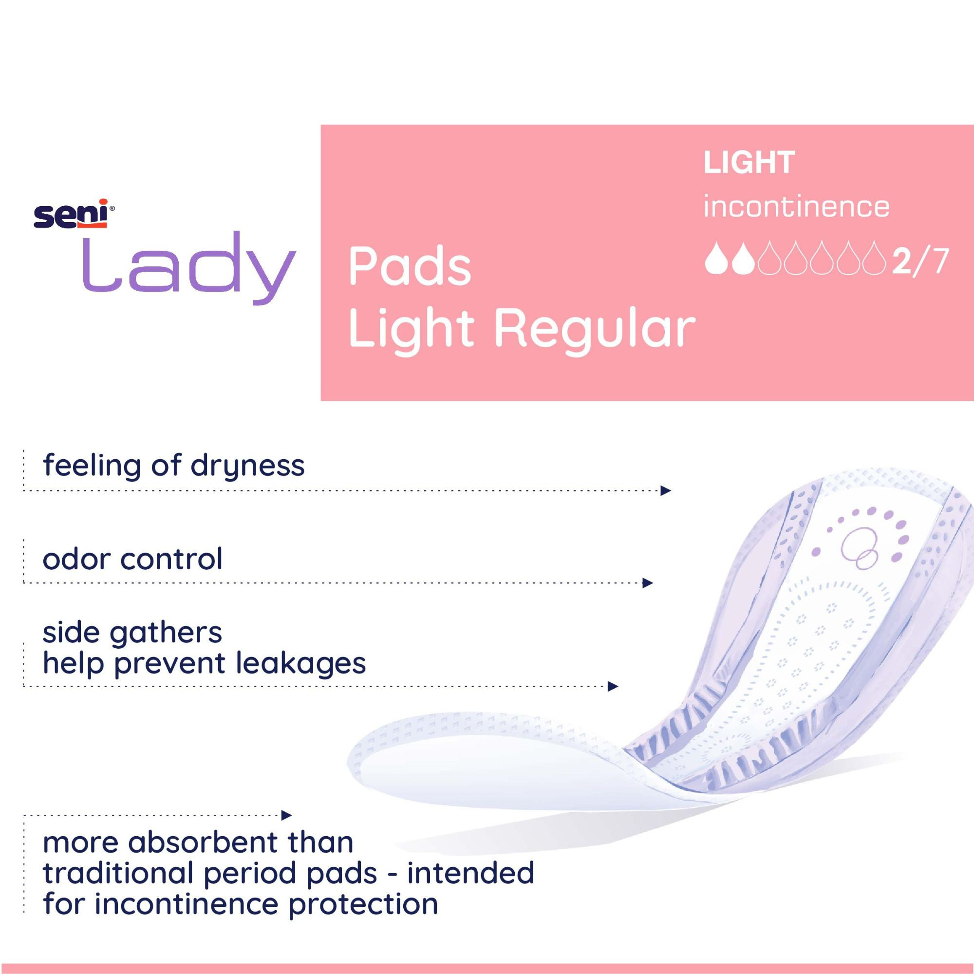 Seni Lady Light Pads, Regular