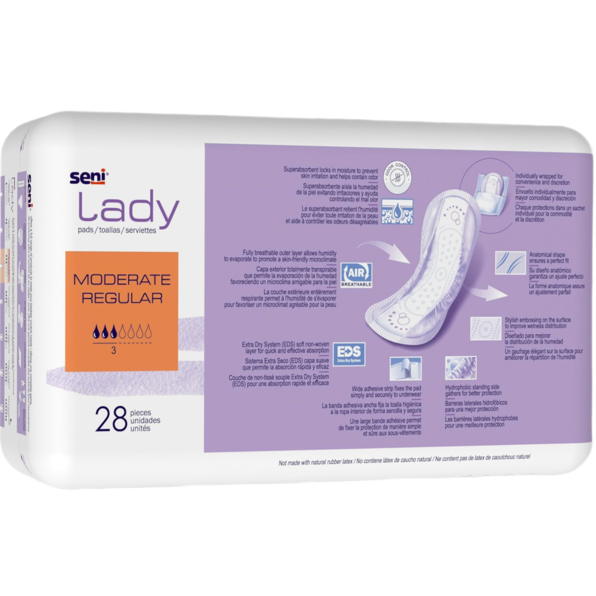 Seni Lady Moderate Pads, Regular & Long