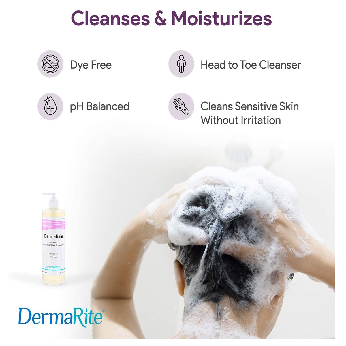 DermaRain Extra Mild Body Wash & Shampoo