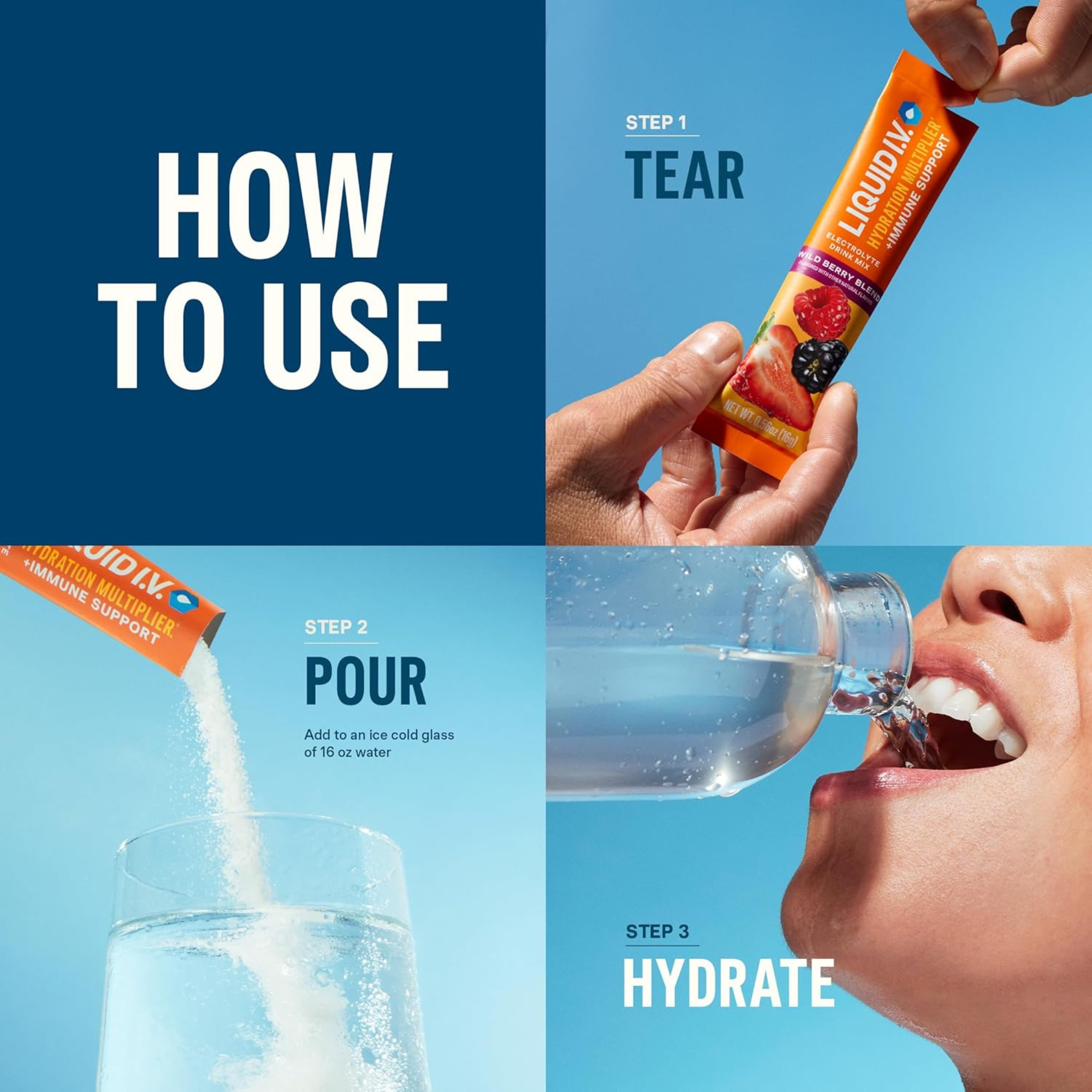 Liquid I.V. Hydration Multiplier + Immune Support Drink Mix