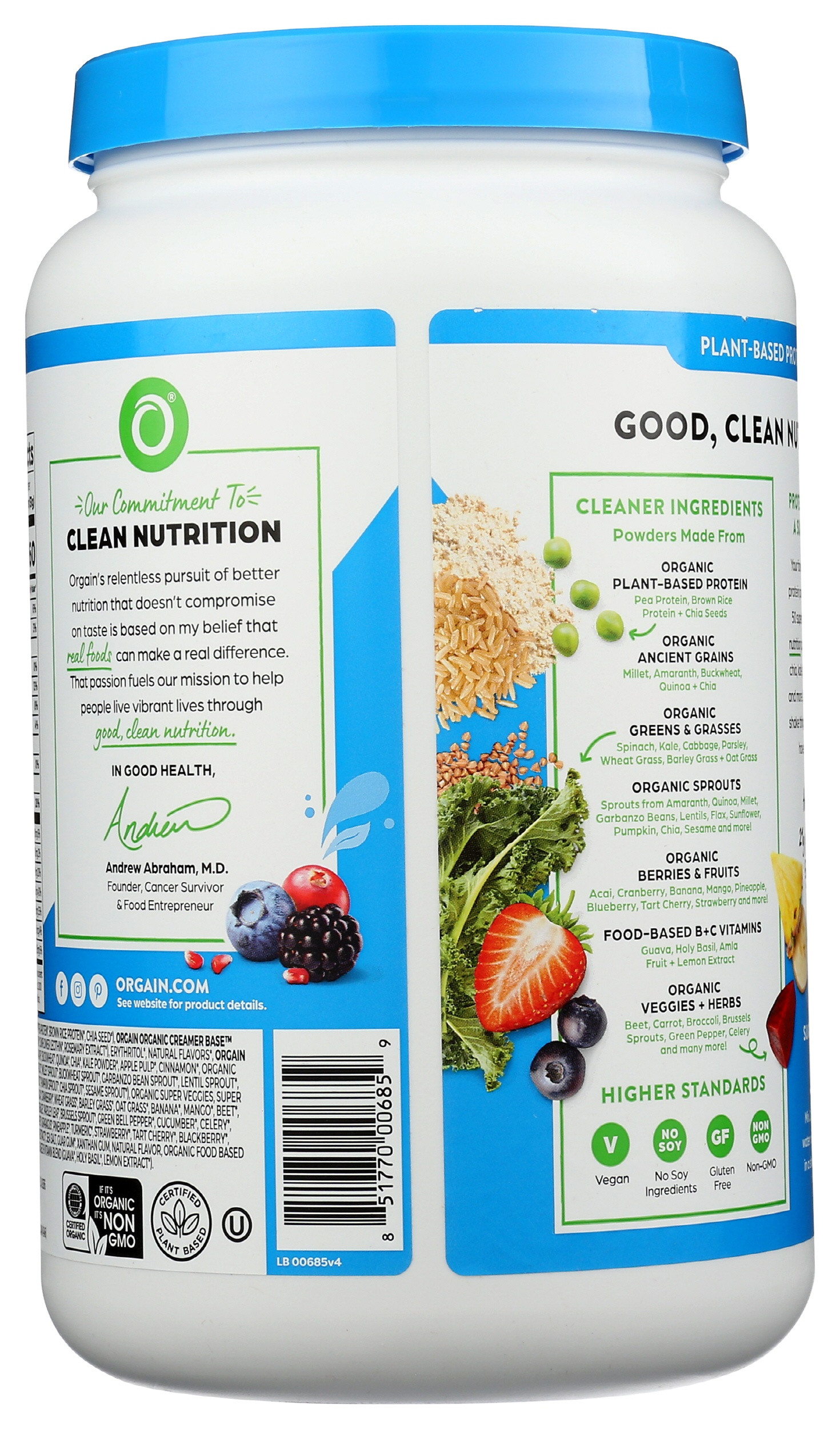 Orgain Organic Plant Based Protein + Superfoods Powder