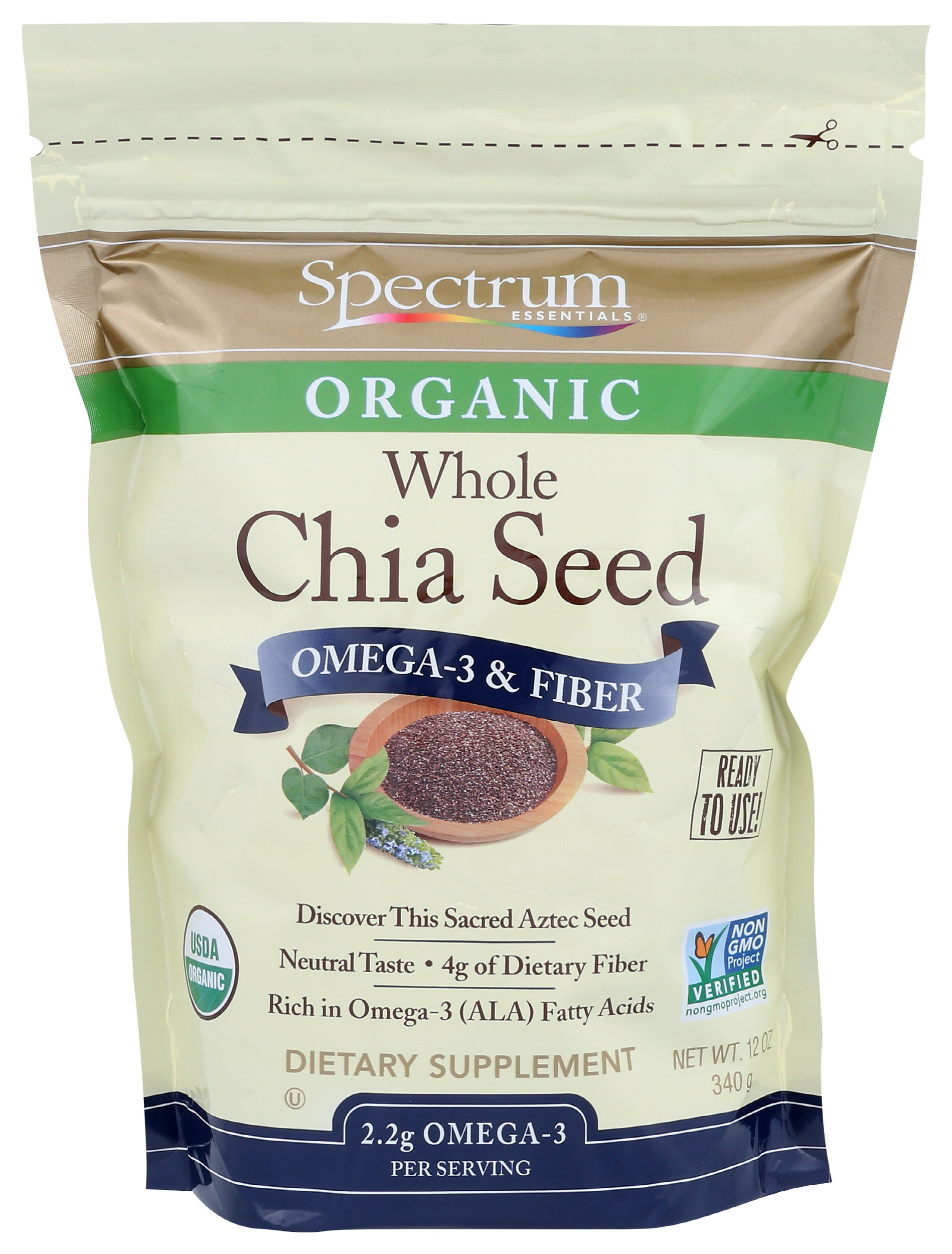Spectrum Essentials Organic Whole Chia Seeds