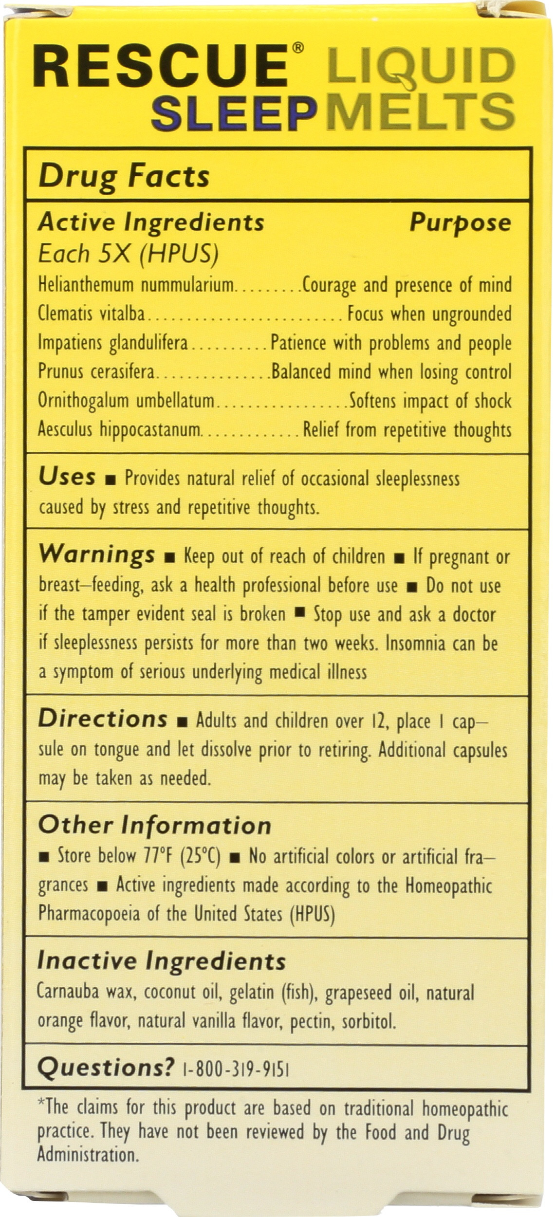 Bach Rescue Sleep Liquid Melts