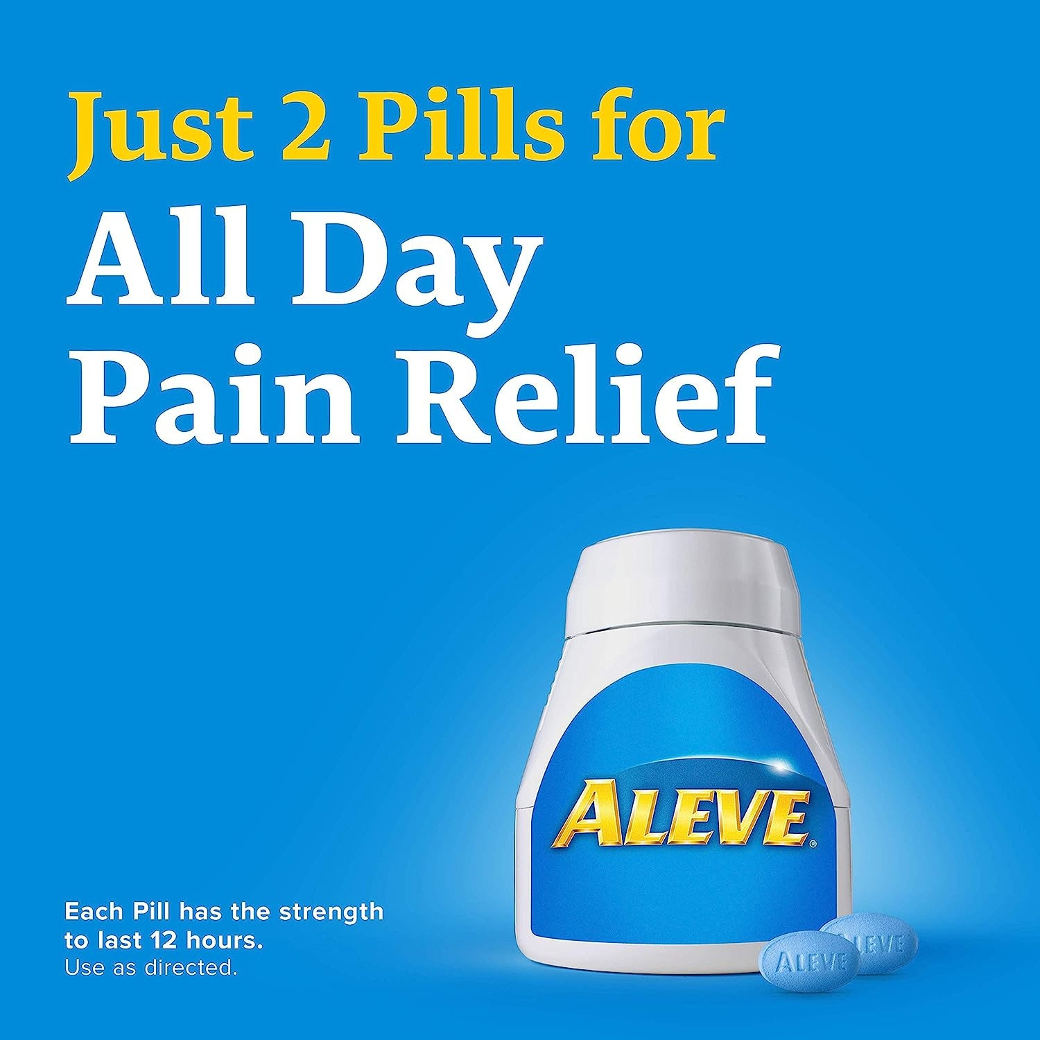 Aleve Naproxen Sodium Pain Reliever Caplets, 220 mg