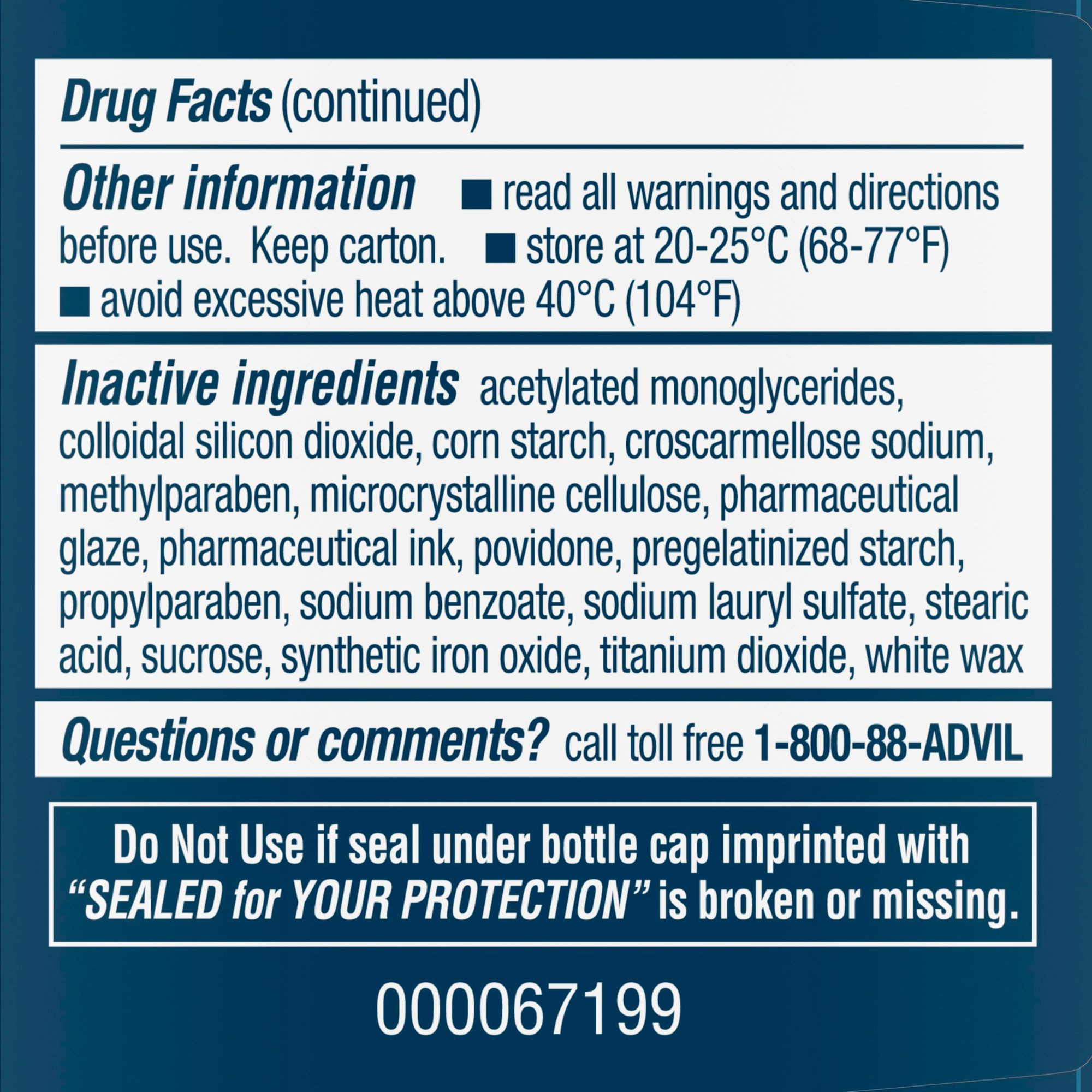 Advil Ibuprofen Pain Relief Tablet, 200 mg