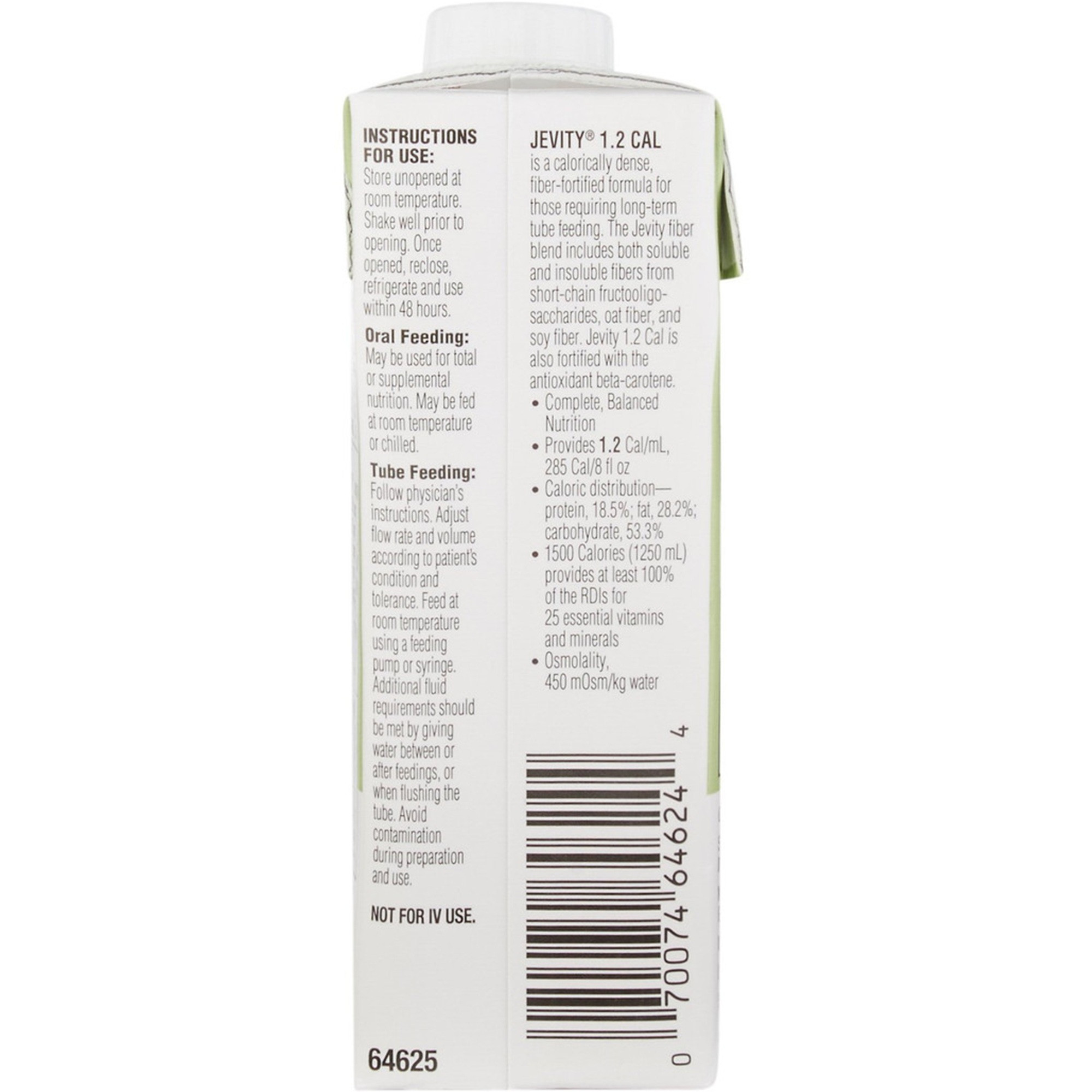 Jevity 1.2 Cal Tube Feeding Formula